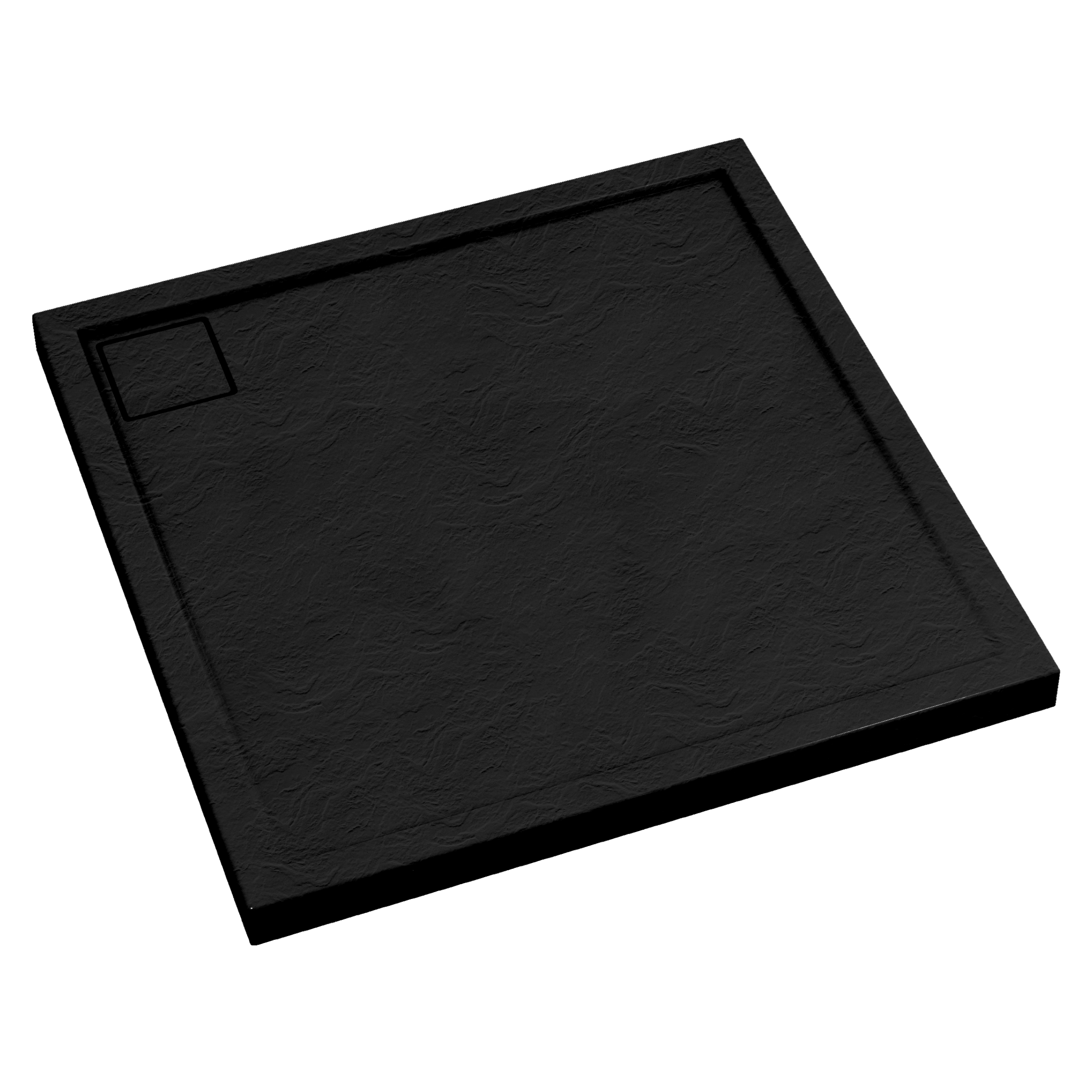 Brodzik kwadratowy Schedpol Magnetic 90 × 90 x 5 cm czarny kamień - 4
