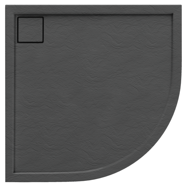 Brodzik półokrąły Schedpol Magnetic 90 × 90 x 5 cm szary kamień