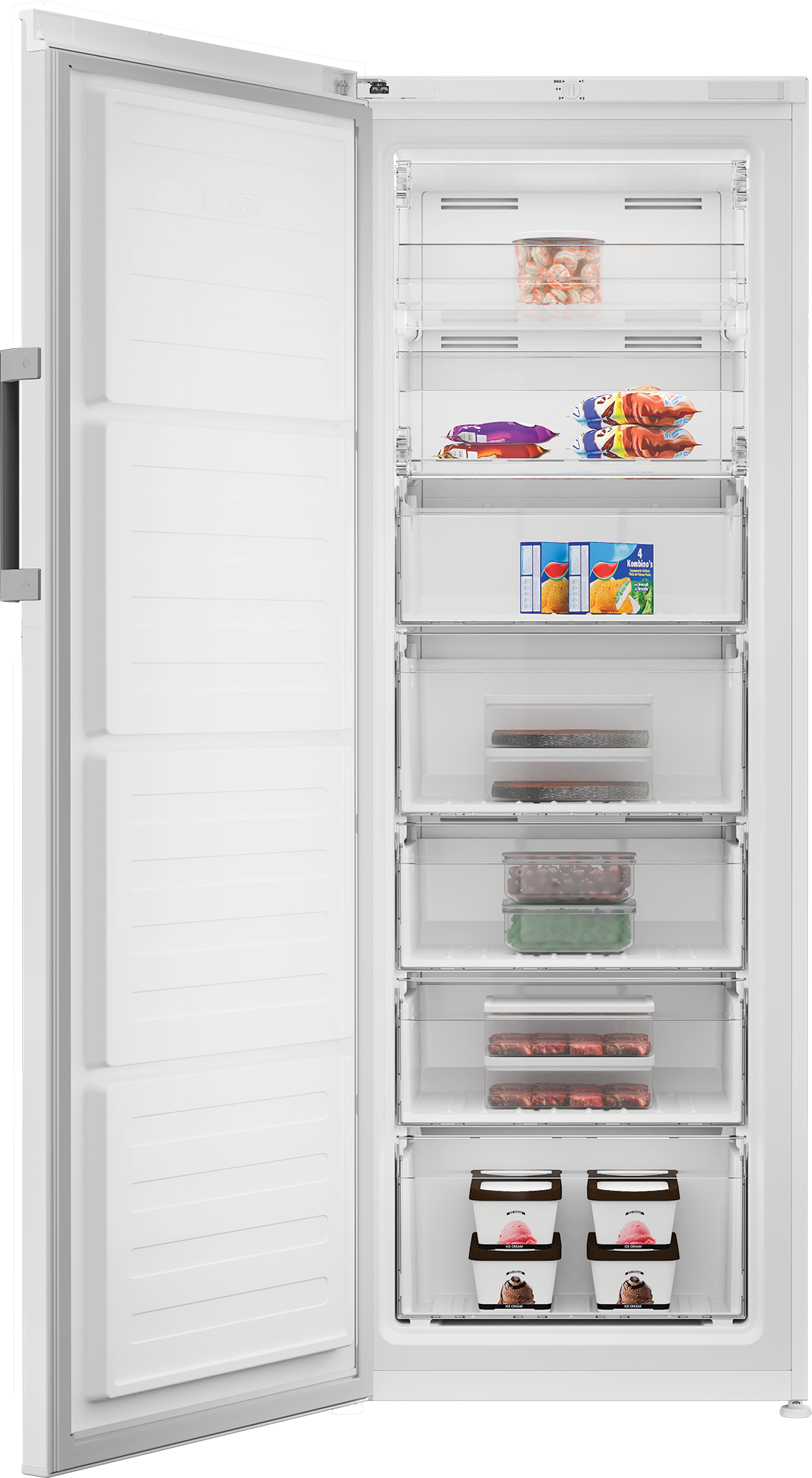 Congelador vertical INDESIT MFINF 1292 W4E No Frost 171x60cm 256L