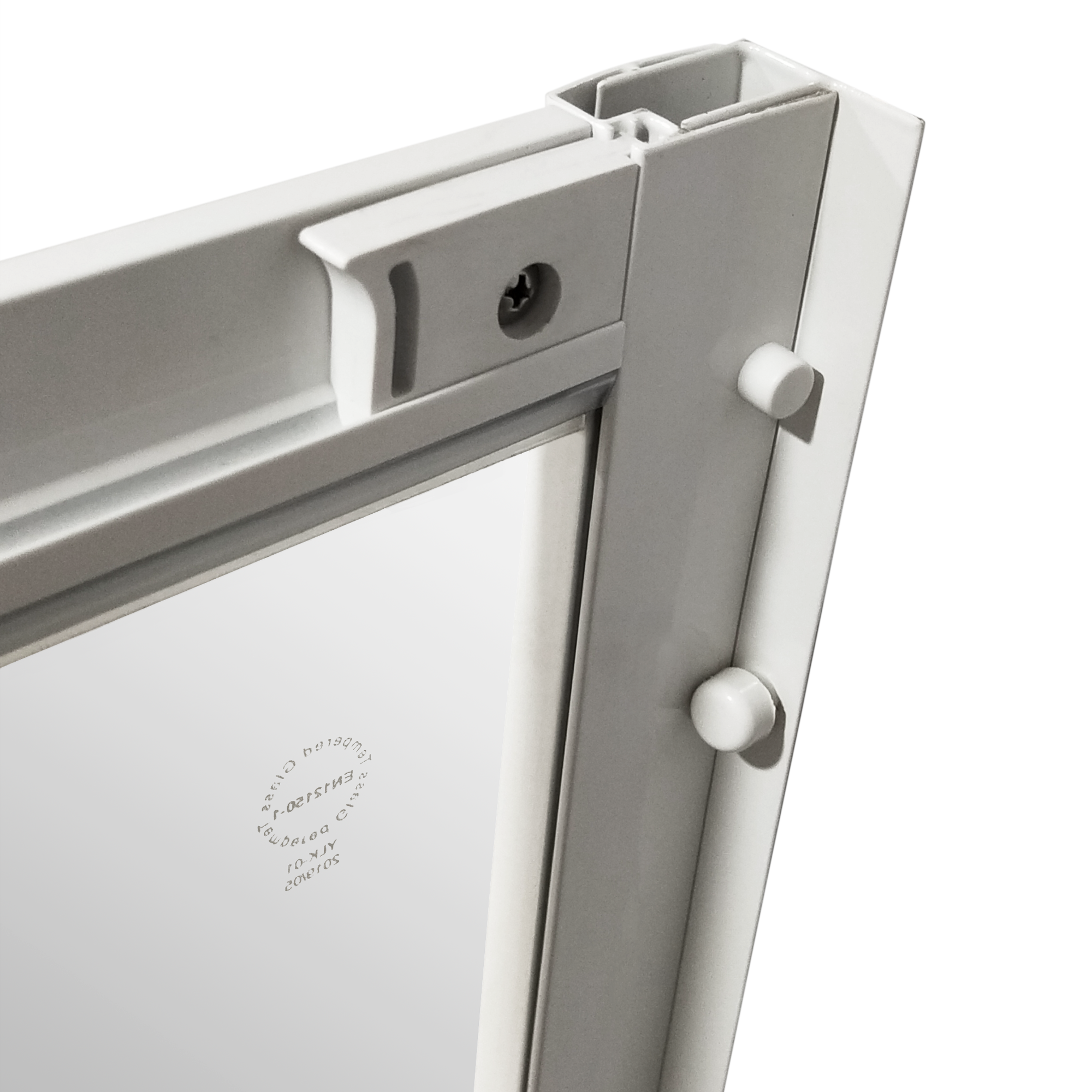 Porta doccia scorrevole Essential, L 117-120 cm x H 185 cm x SP 4 mm, profilo bianco, vetro serigrafato - 11