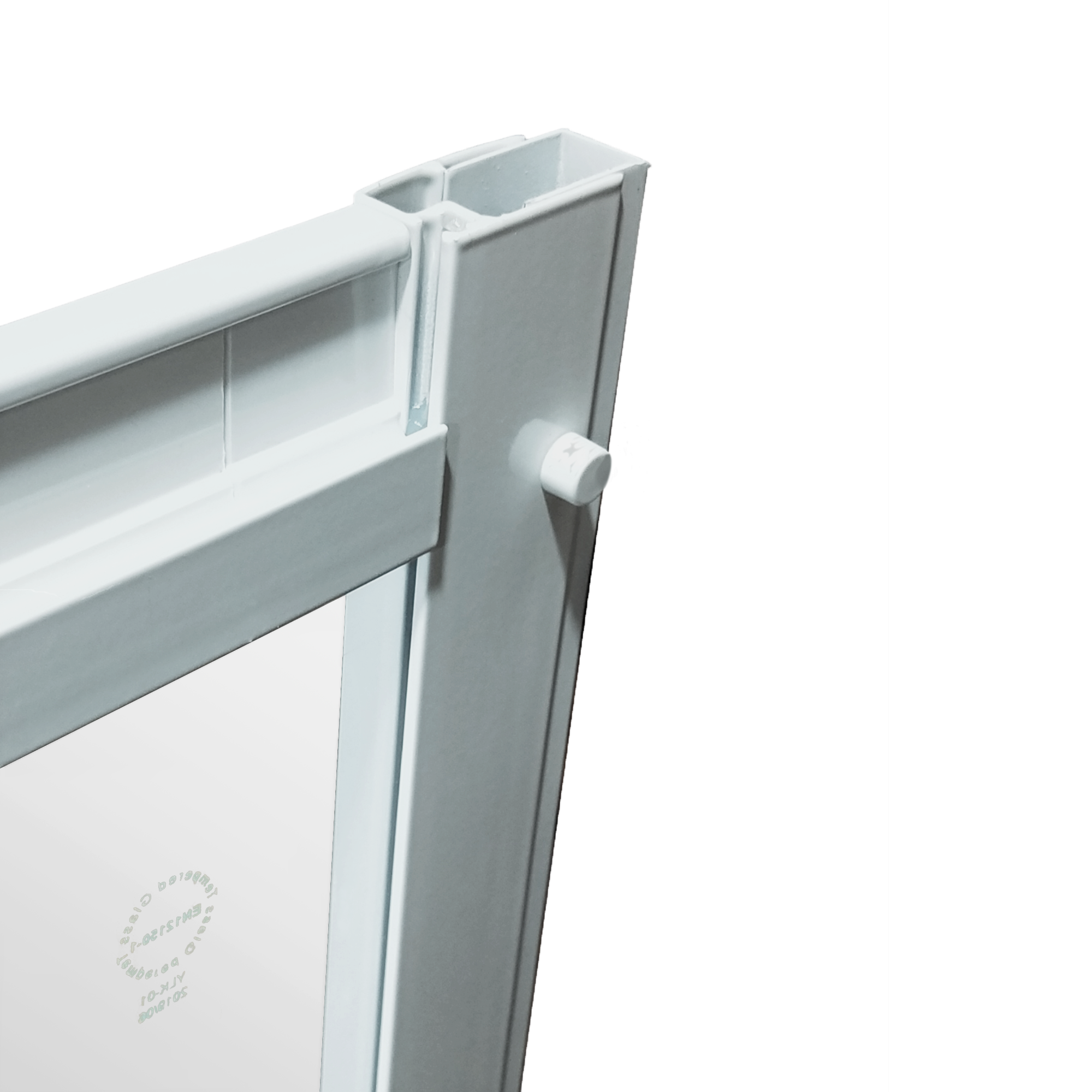 Box doccia angolare con porta scorrevole, vetro serigrafato 4 mm, L 67.5-79 cm x L 67.5-79 cm, H 185 cm, bianco Essential - 6