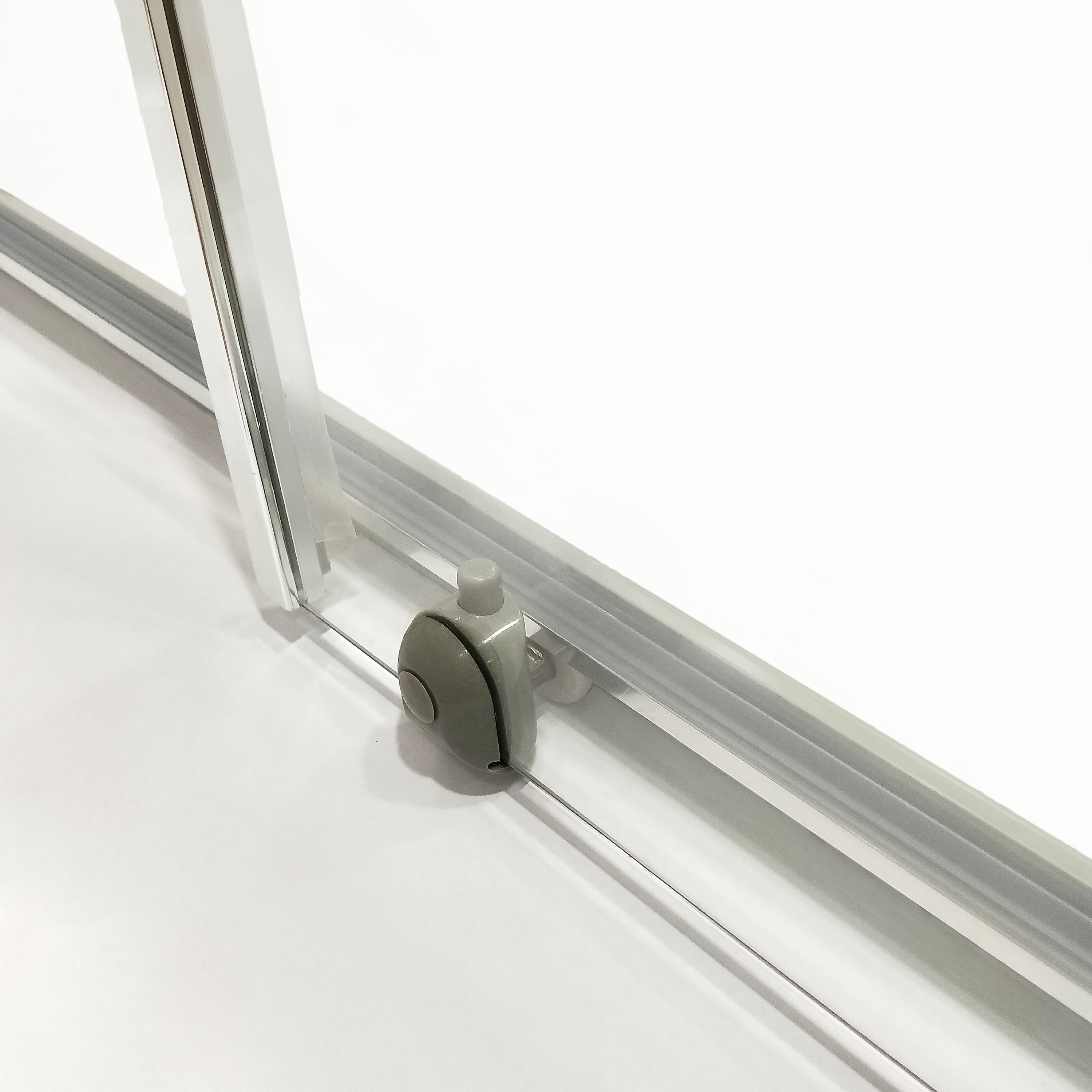 Porte de douche accès angle 70-80 x 70-80 cm chromé verre transparent, Essential - 4