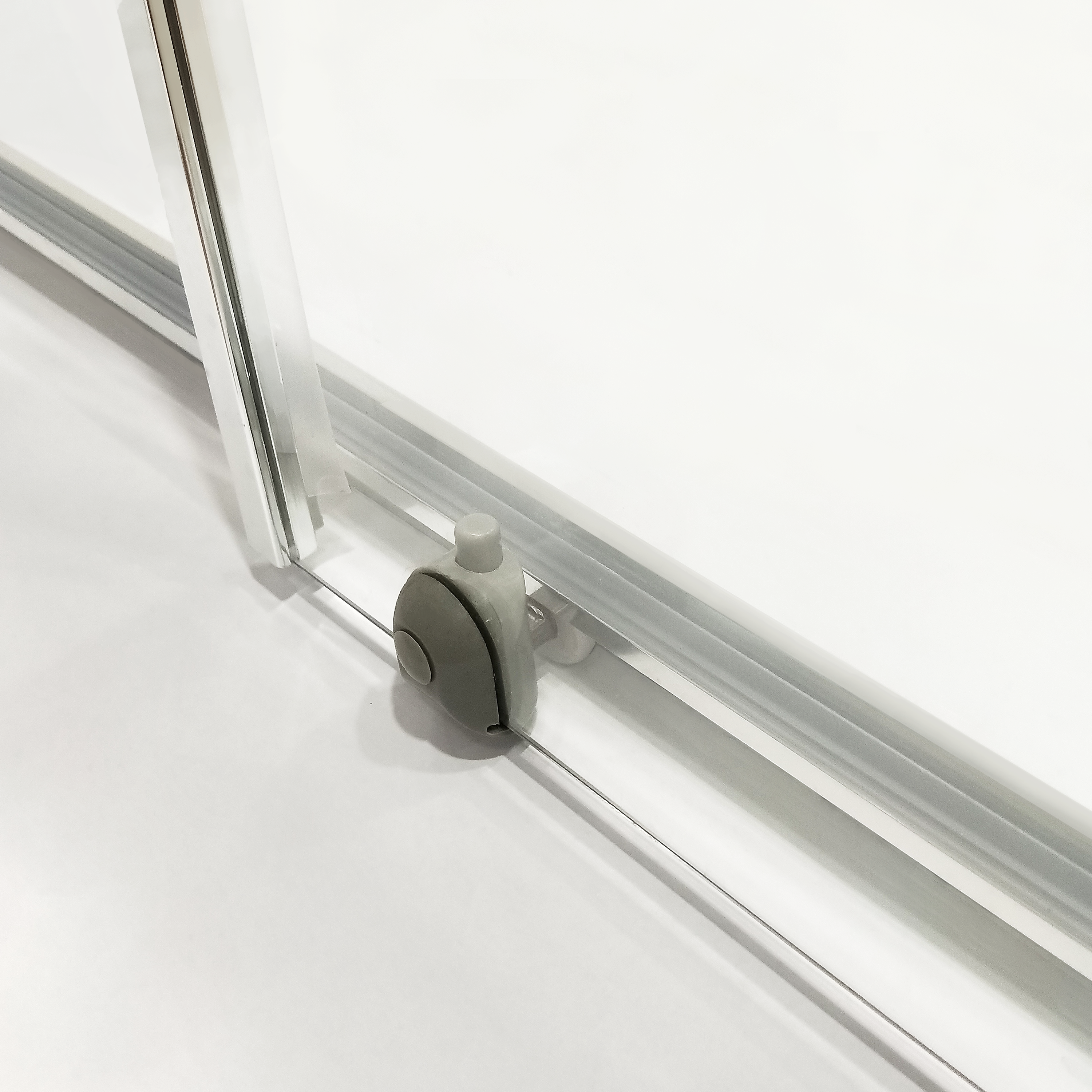 Porta de duche 1fixa +1 de correr 120x185 cm cromado transparente Sensea Essential - 13