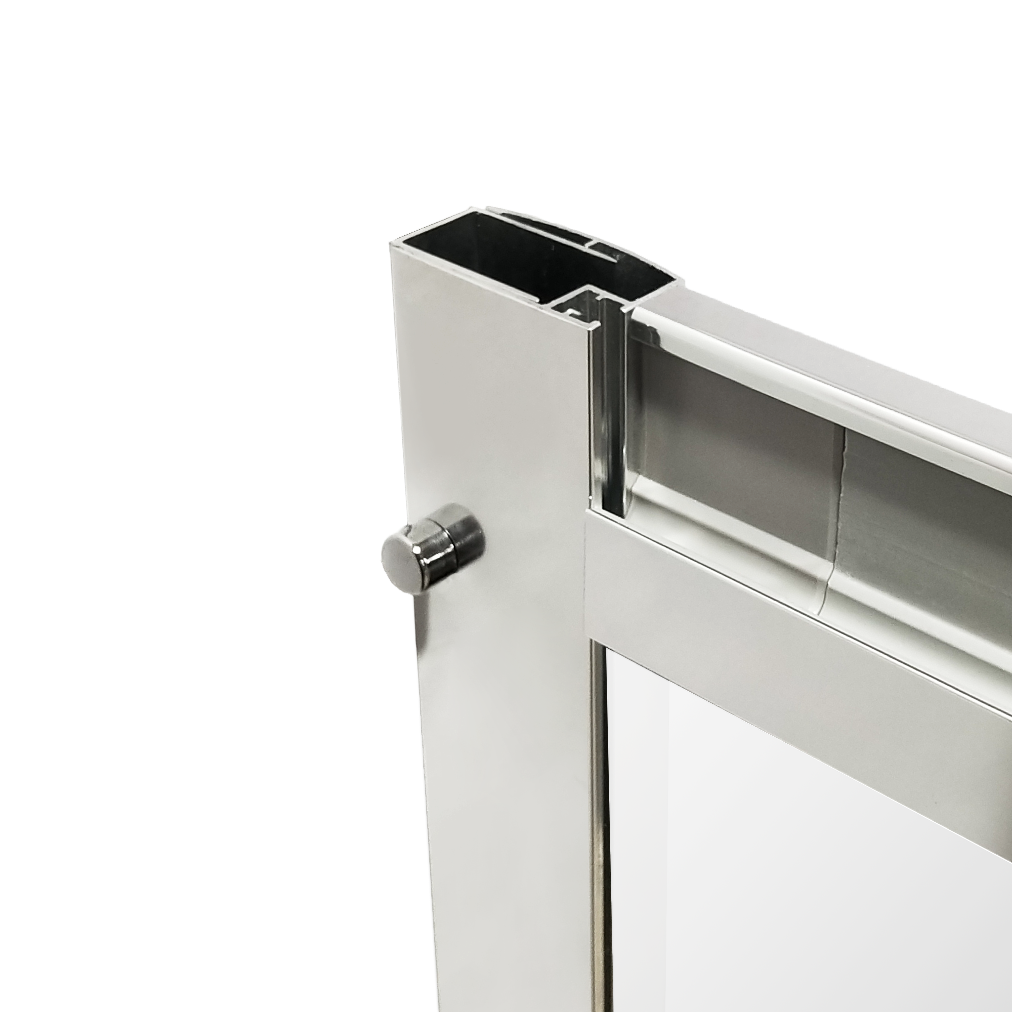 Box doccia angolare con porta scorrevole, vetro 4 mm, L 87.5-99 cm x L 67.5-79 cm, H 185 cm, cromo Essential - 8