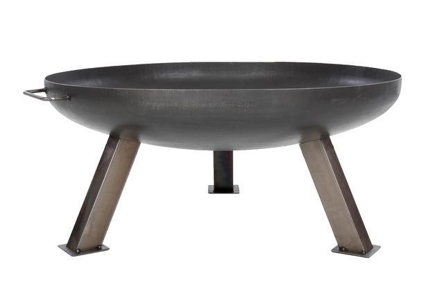 Braséro au bois REDFIRE Porvoo en acier gris, H.30 x Diam.80 cm