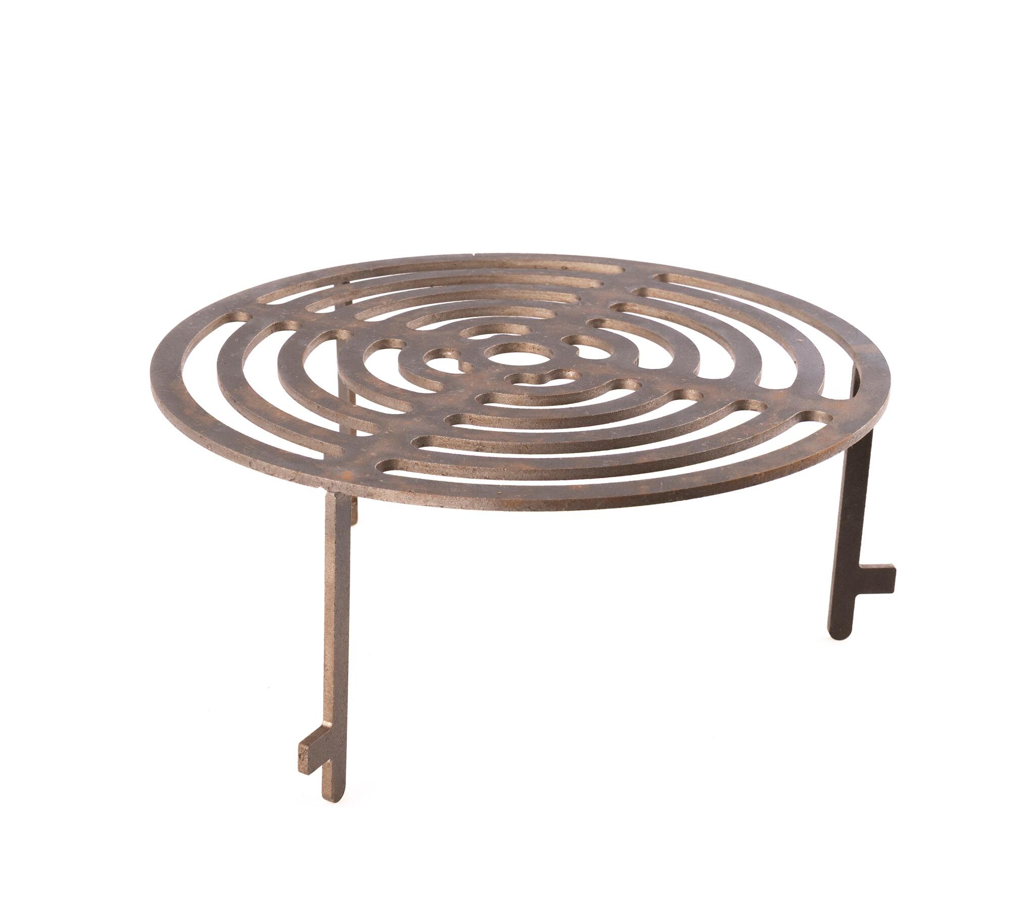 Braséro de cuisson au bois REDFIRE Onyx Rusty+housse+grille, H.115 x Diam.80 cm - 6