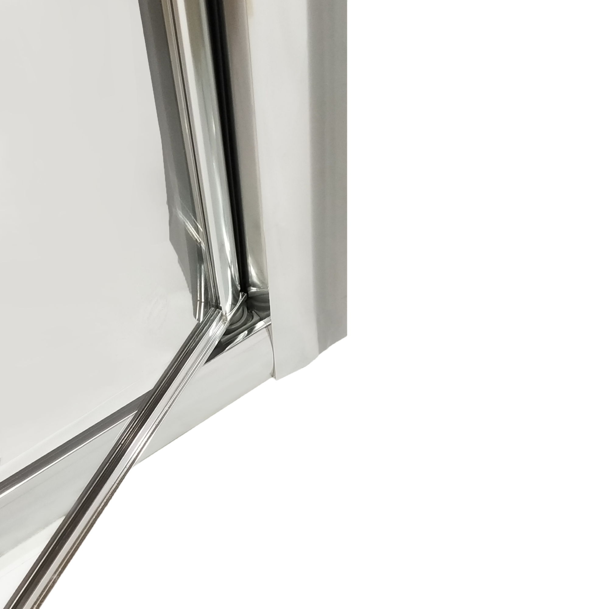 Porta doccia battente Essential L 77-80 cm x H 185 cm x SP 4 mm, profilo cromo - 8