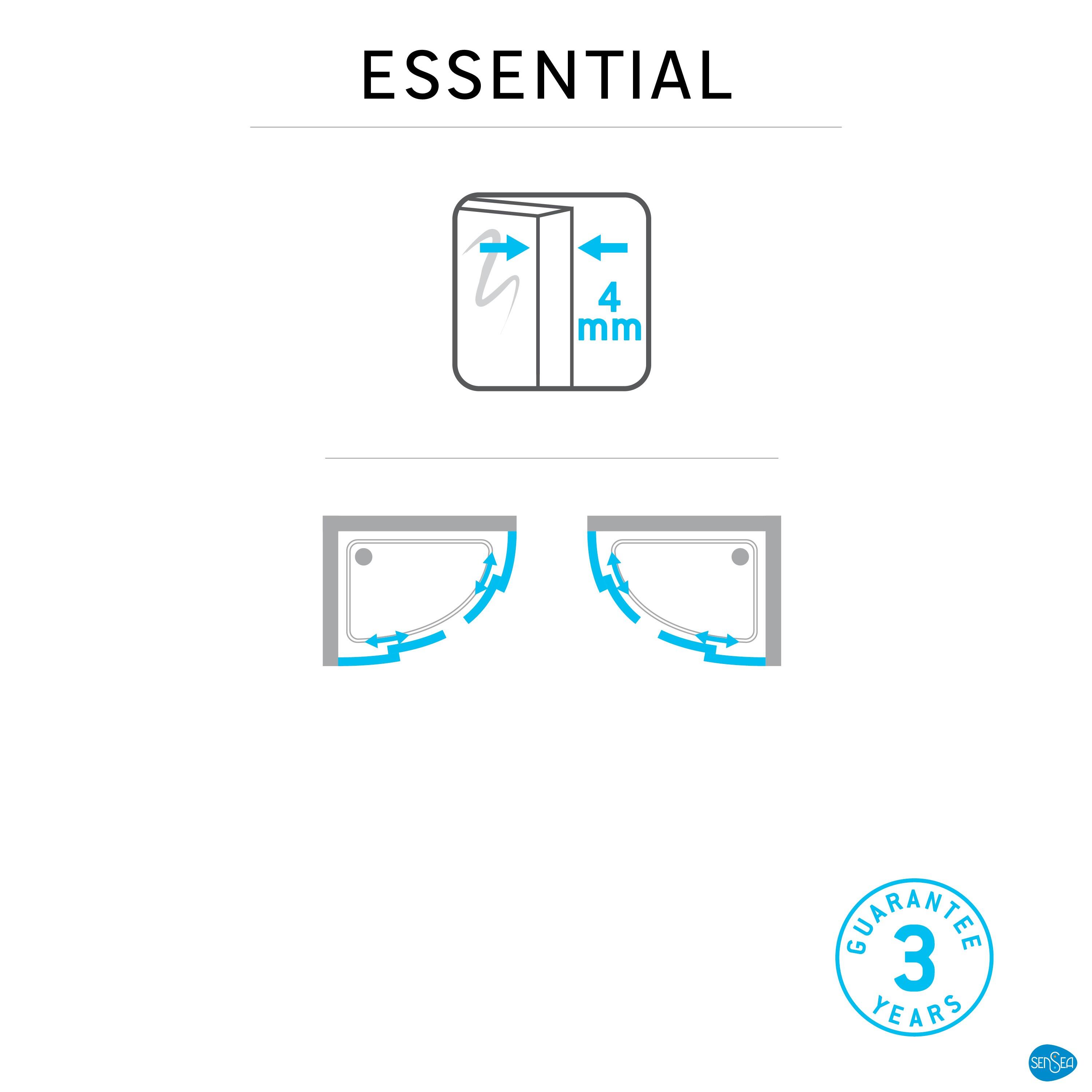 Kabina prysznicowa Essential 80 x 80 x 185 cm Sensea - 9