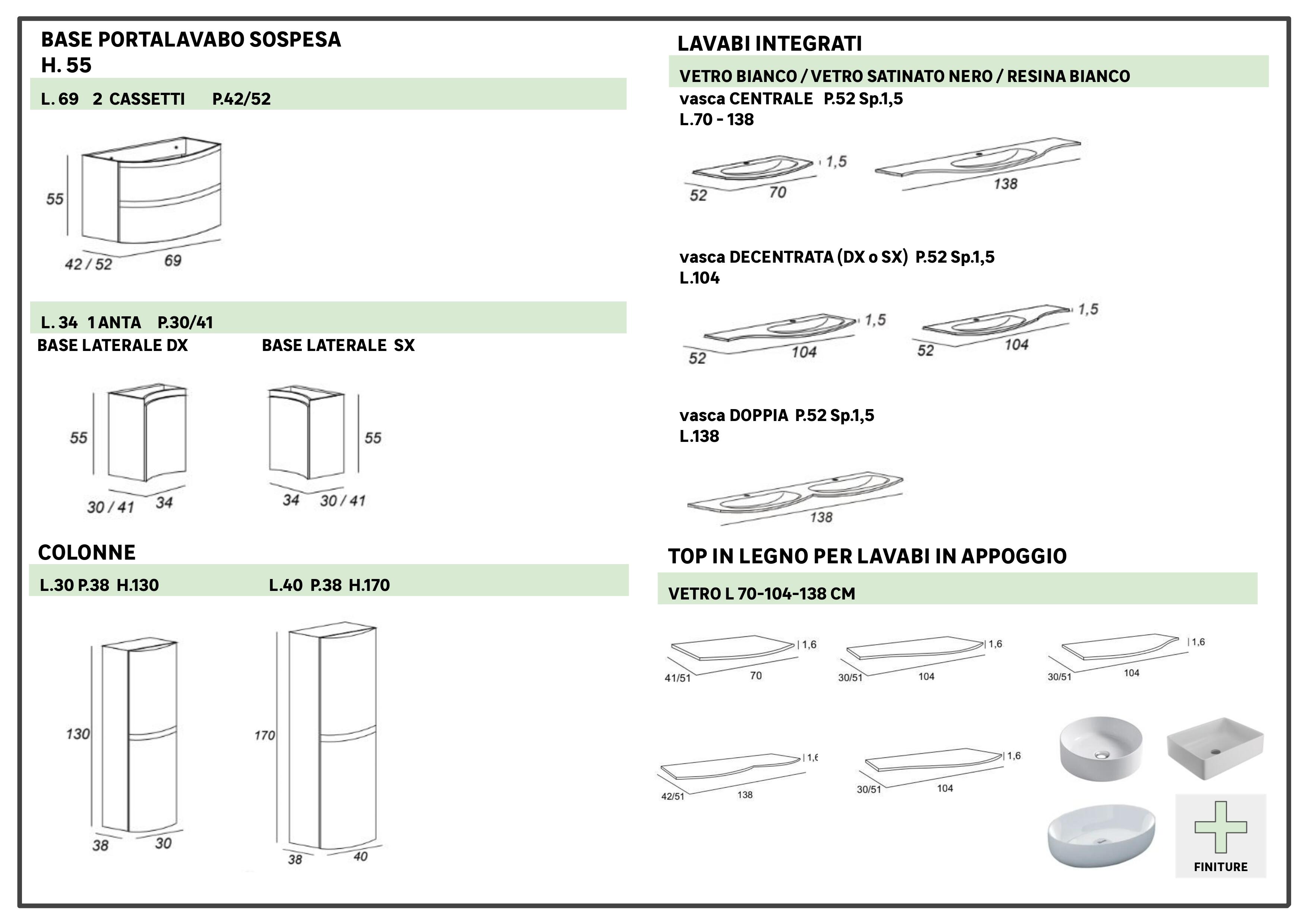 Lavabo d'appoggio rettangolare Sting L 104 x H 1.5 x P 52 cm in vetro bianco - 5