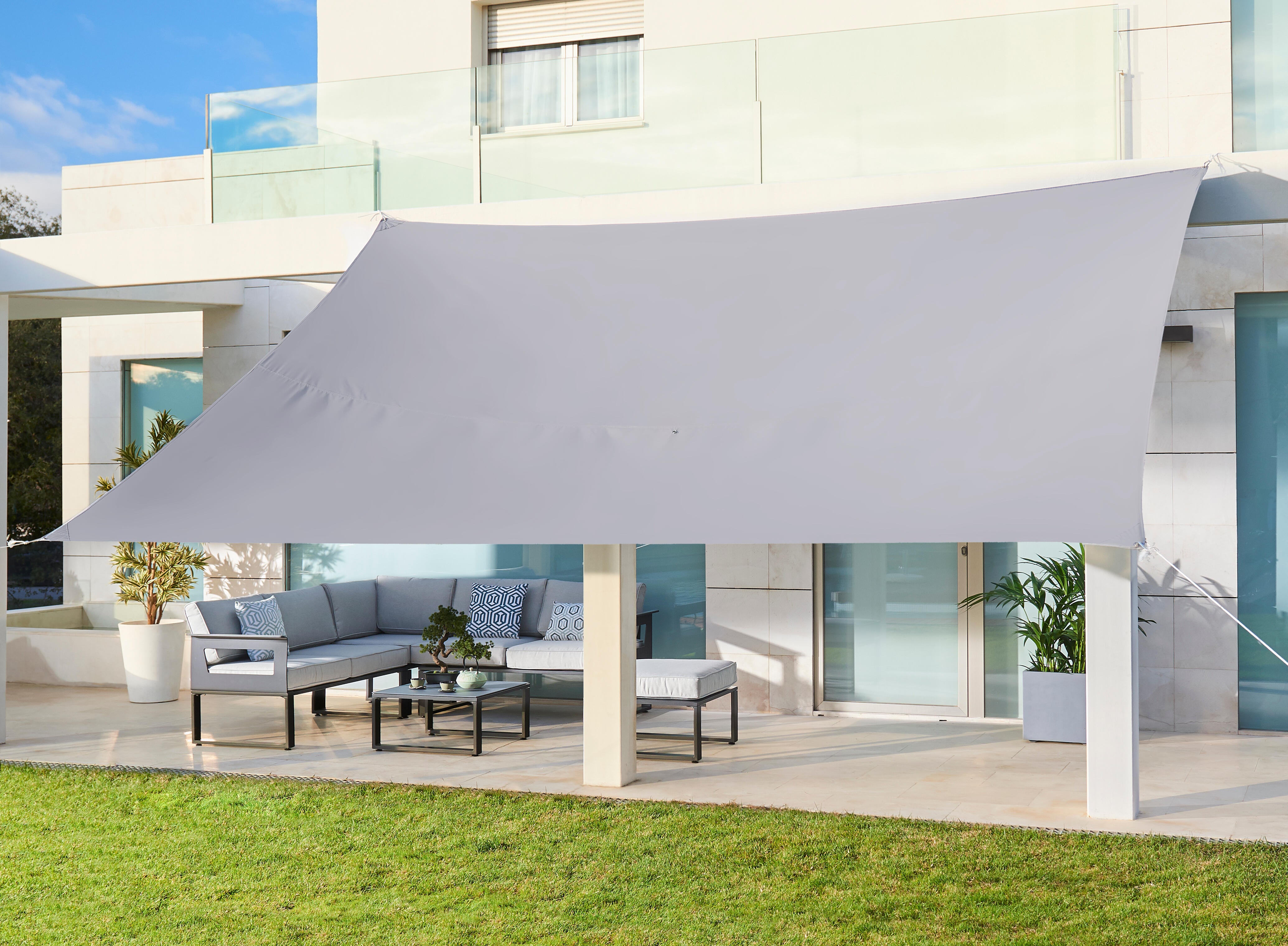 Conjunto jardim relax mesa e sofás alumínio antracite Odyssea Naterial - 26