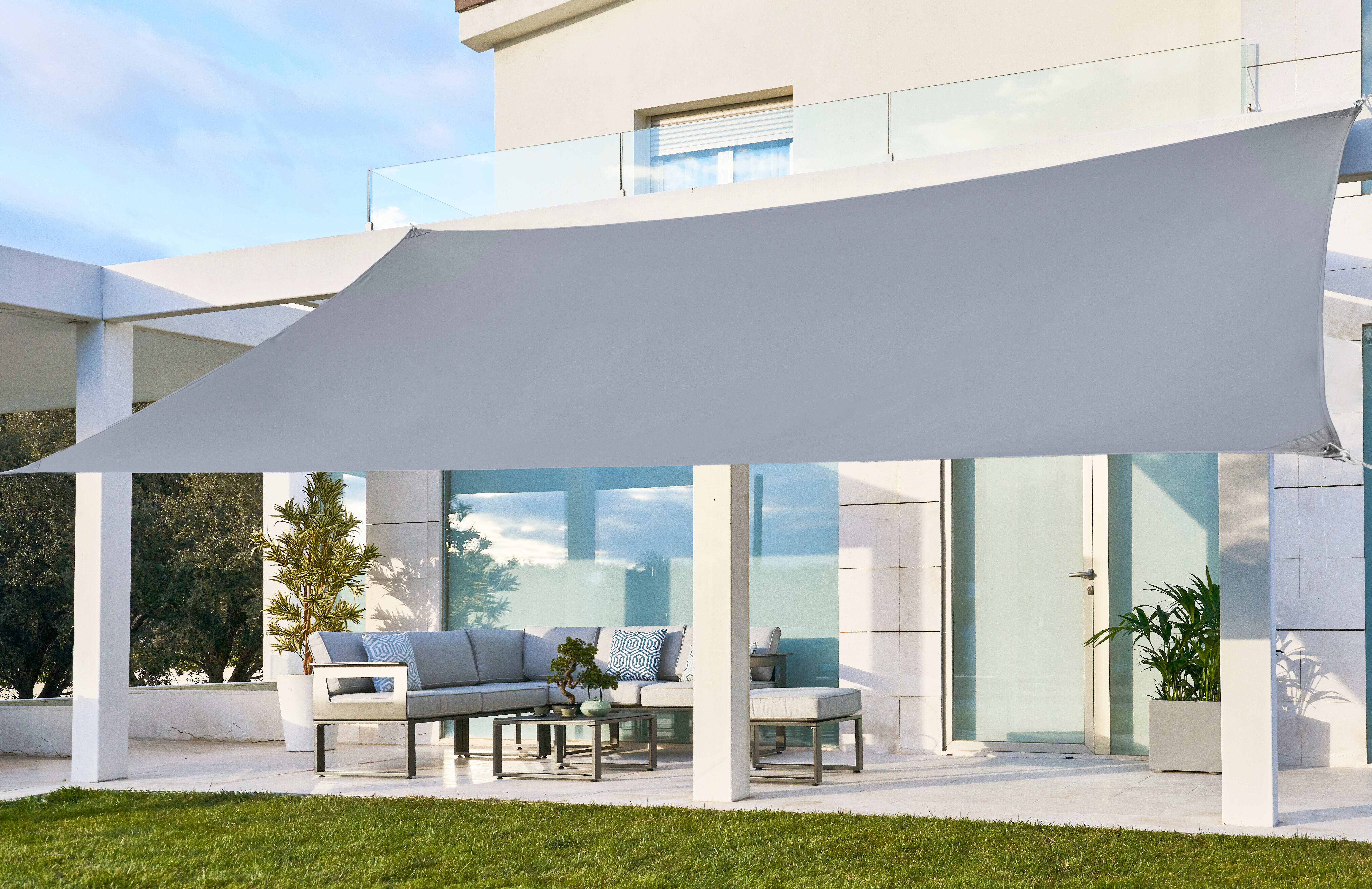 Conjunto jardim relax mesa e sofás alumínio antracite Odyssea Naterial - 25
