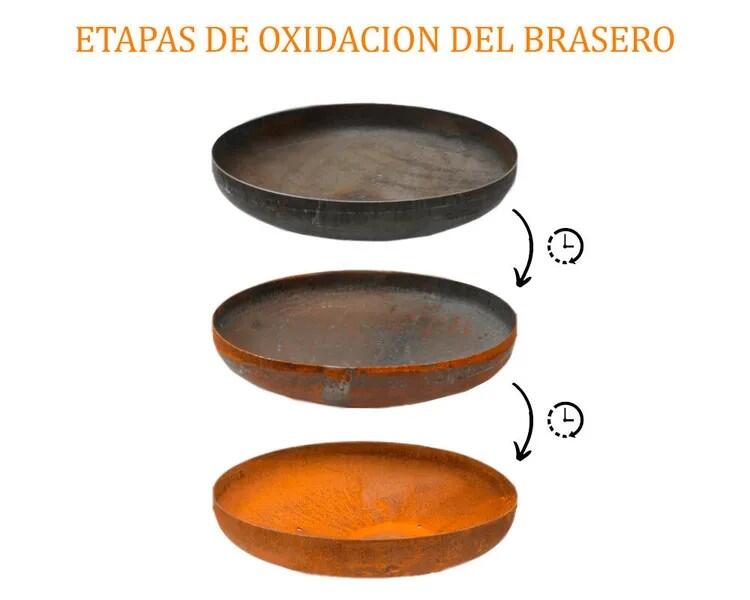 Brasero de exterior bonbowl 150 corten 150 cm de diámetro