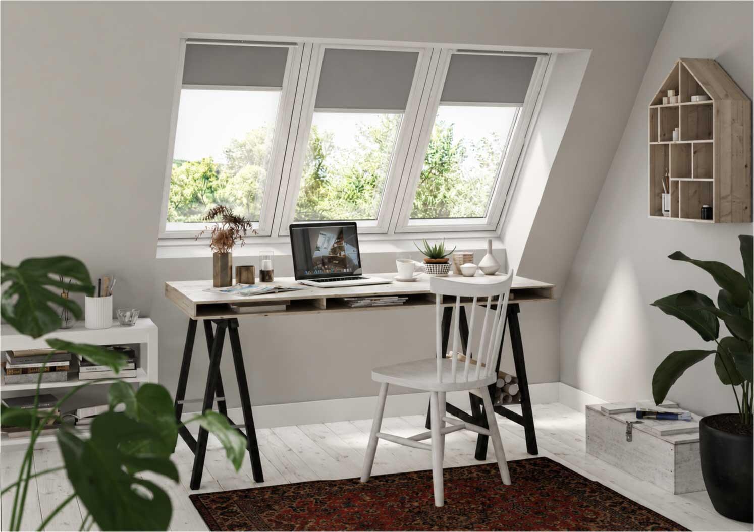 Store fenêtre de toit VELUX occultant gris DKL CK02 0705S, cadre gris - 6