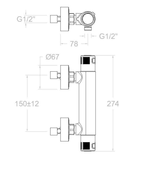 GRIFO DE DUCHA TERMOSTATICA RAMON SOLER ECOTHERM - 3