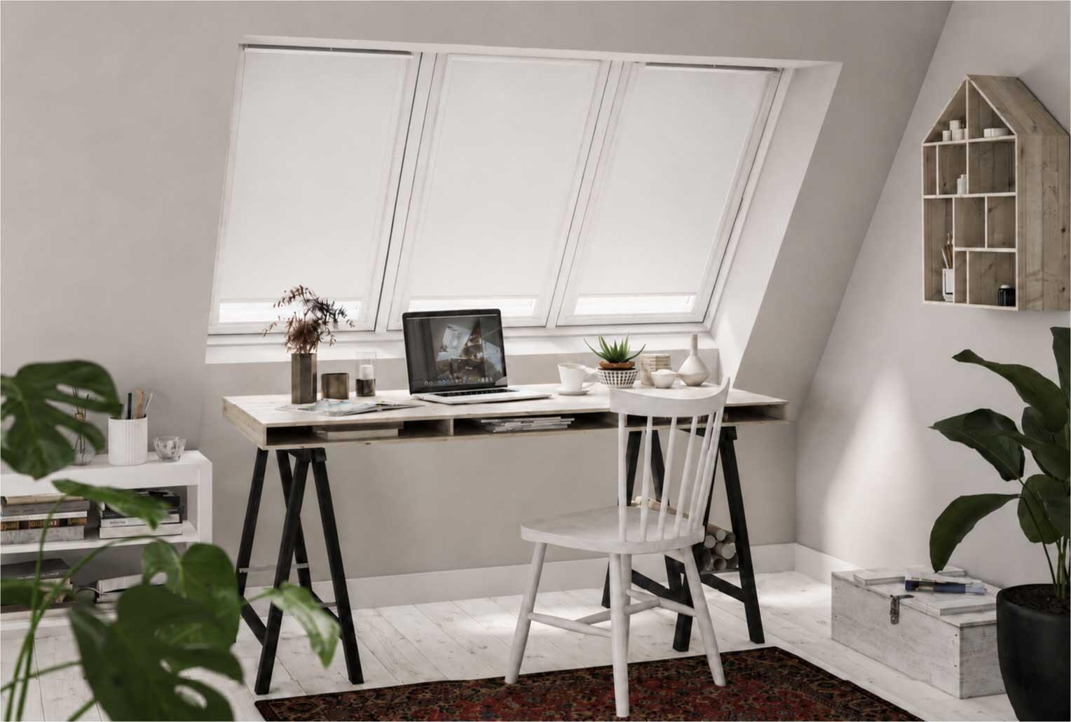 Store fenêtre de toit VELUX occultant blanc DKL S06 1025S, cadre gris - 5