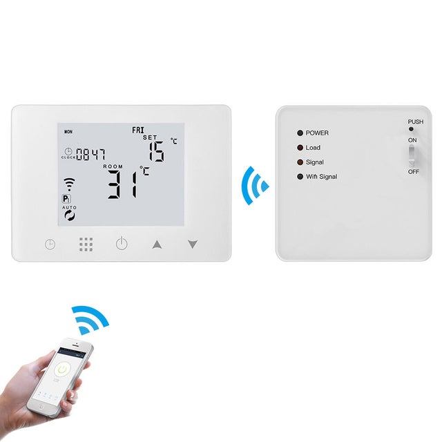CRONOTERMOSTATO DIGITAL WIFI PROGRAMABLE INALÁMBRICO CONTROL FRÍO Y CALOR KPS