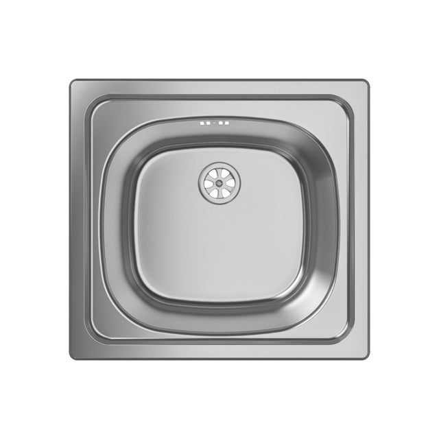 Evier à encastrer 1 cuve, Inox COMO Gris