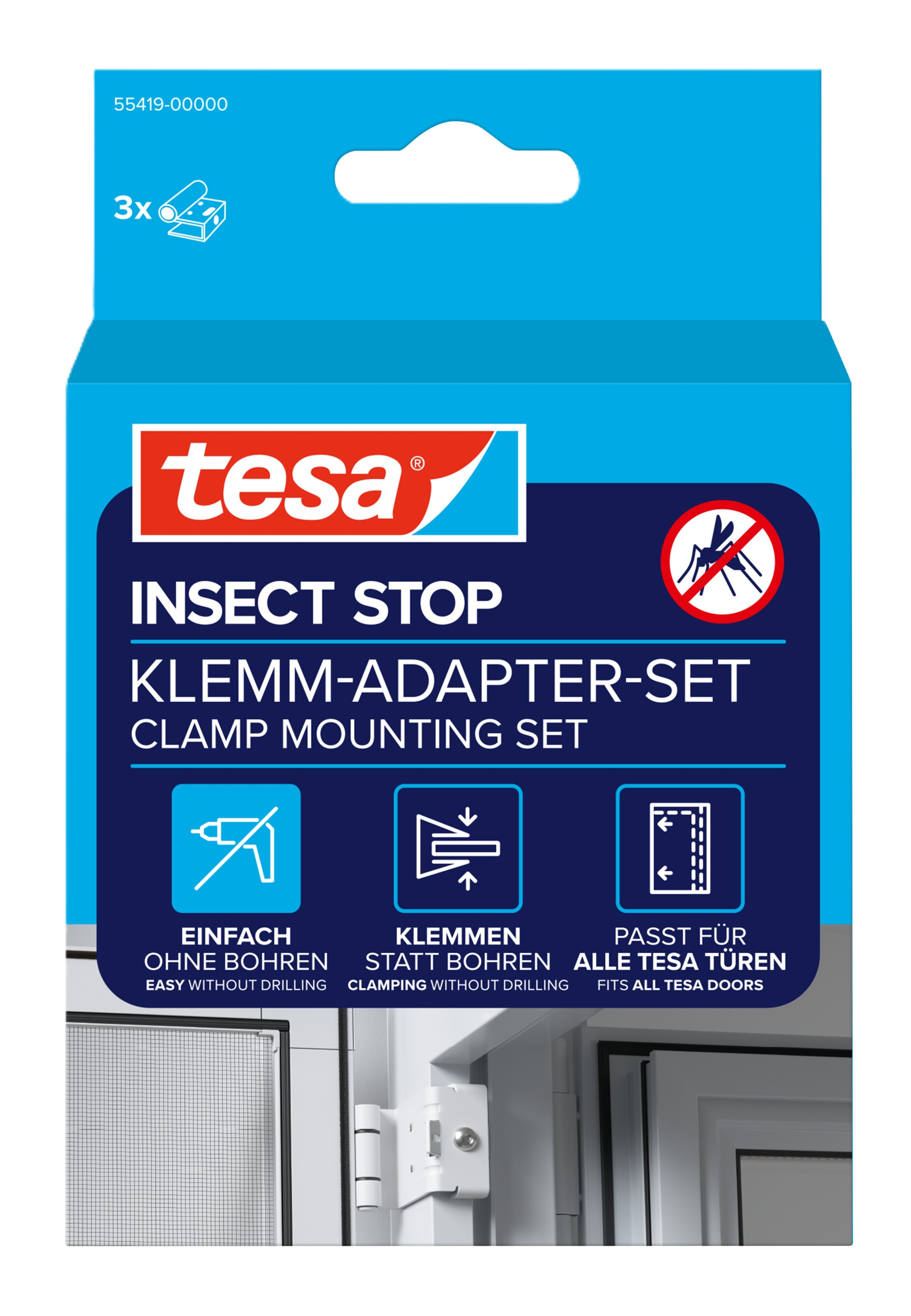 Adapter do ramy moskitiery do drzwi teleskopowej Tesa