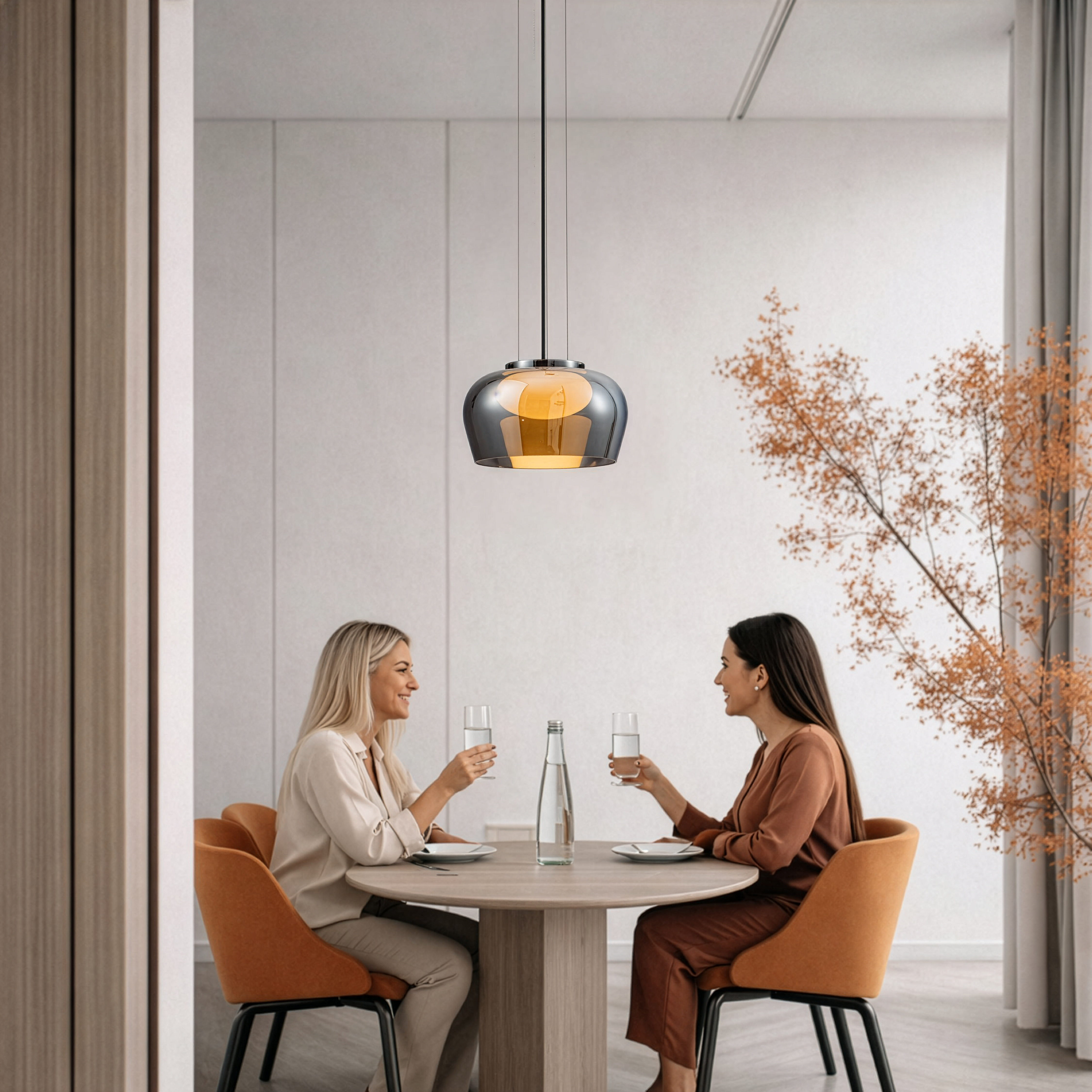 Lampa wisząca Insieme GX53 10W szklana dymiony Candellux