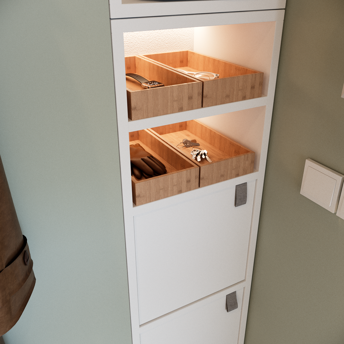 Półka prosta Spaceo Kub 32.7 x 31.5 x 1.6 cm biała Spaceo - 4