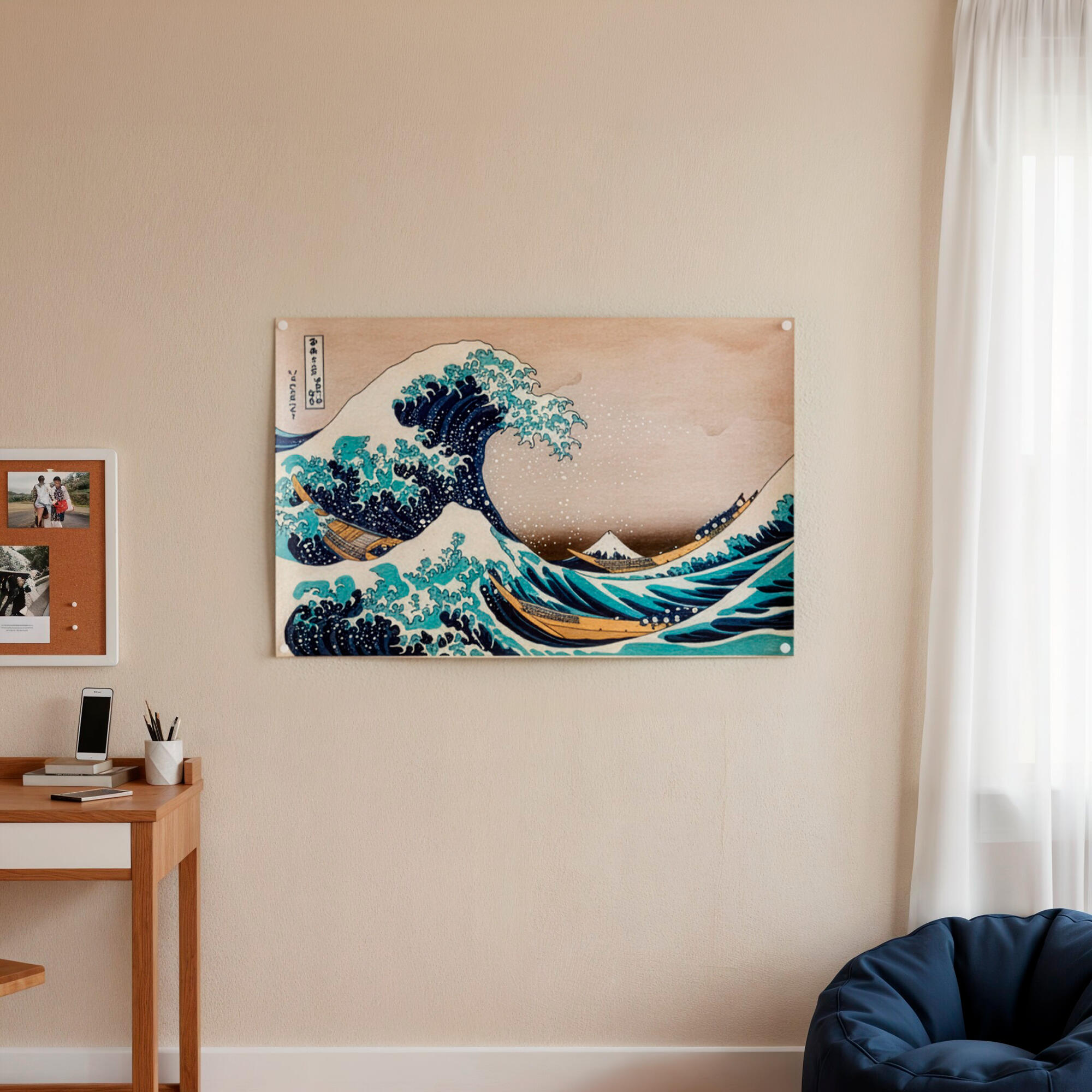 Póster Cine rectangular de 61 x 91.5 cm. Papel The Great Wave Off Kanagawa multicolor - 4