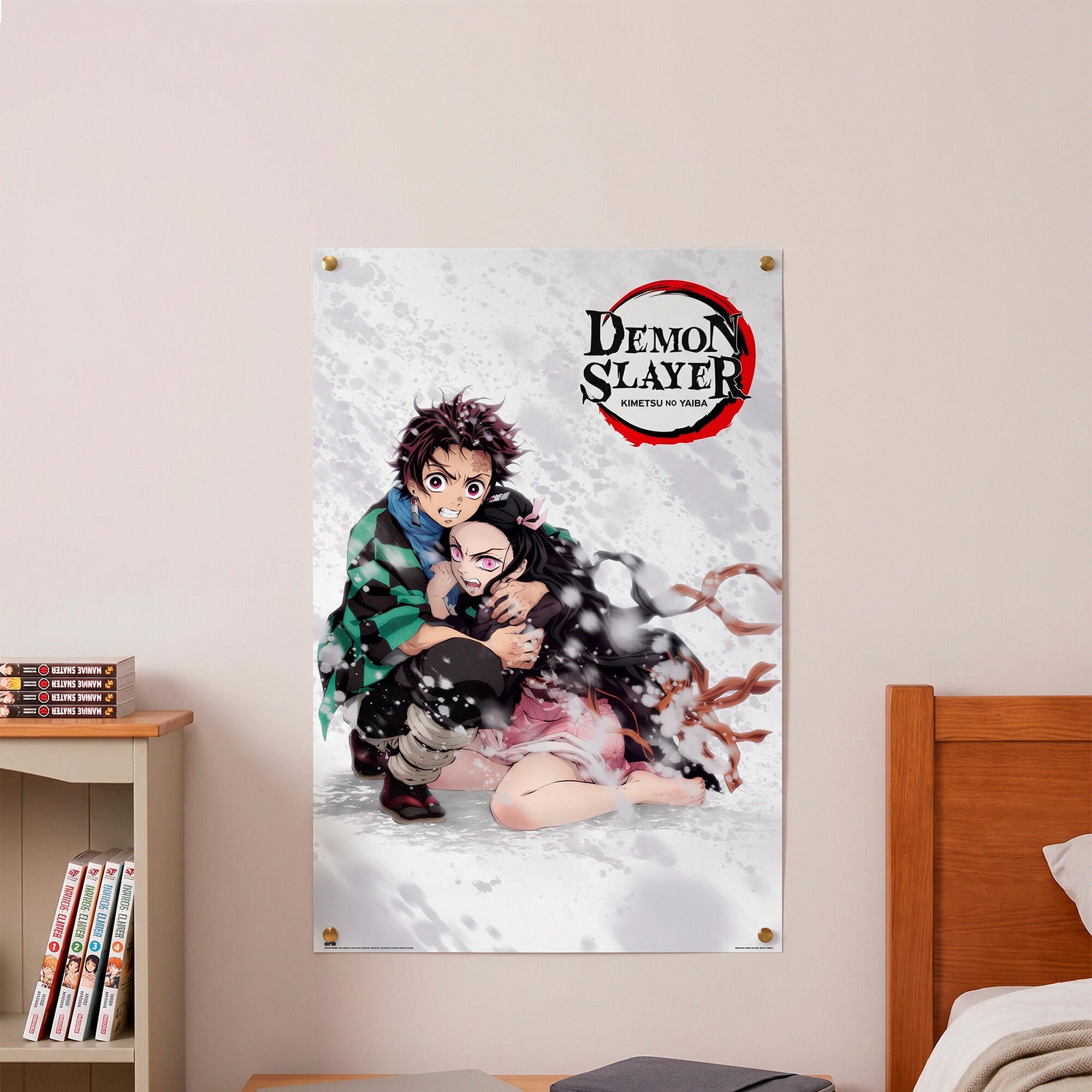 Póster Cine rectangular de 61 x 91.5 cm. Papel Demon Slayer Tanjiro y Nezuko multicolor - 4