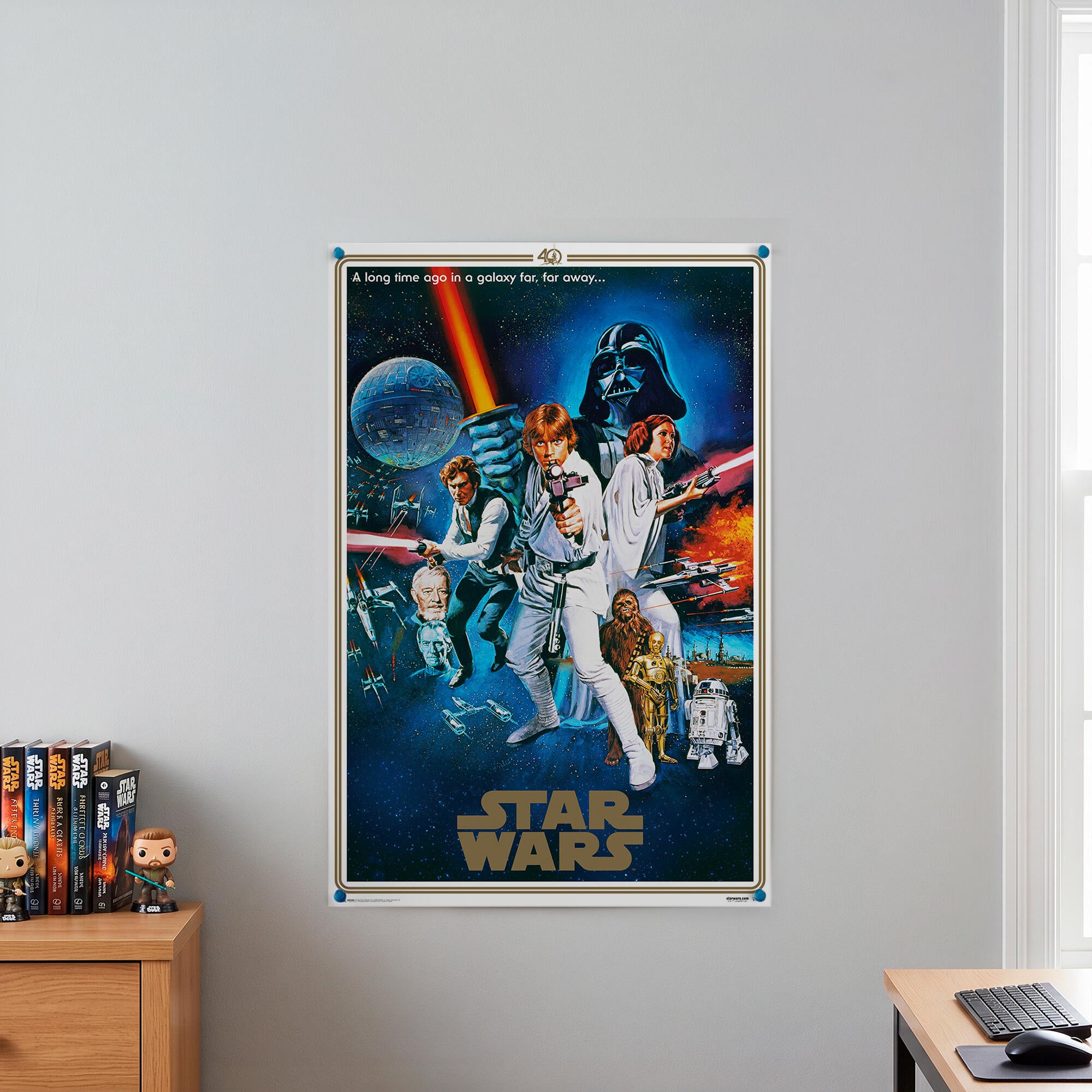 Póster Cine rectangular de 61 x 91.5 cm. Papel Star Wars multicolor - 4