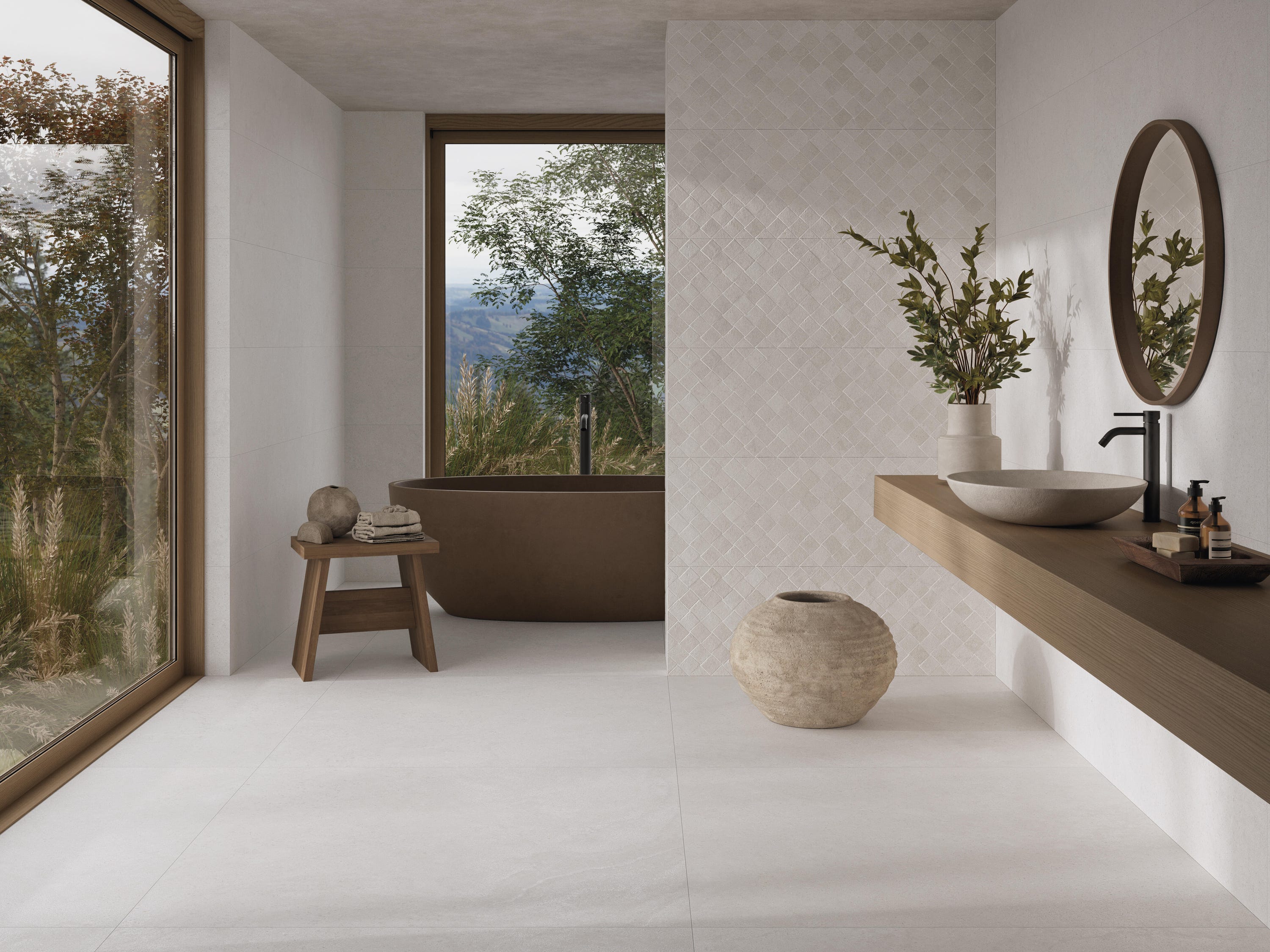 Azulejo cerámico Gulhi efecto piedra beige 40x120 cm AZUVI | Leroy Merlin