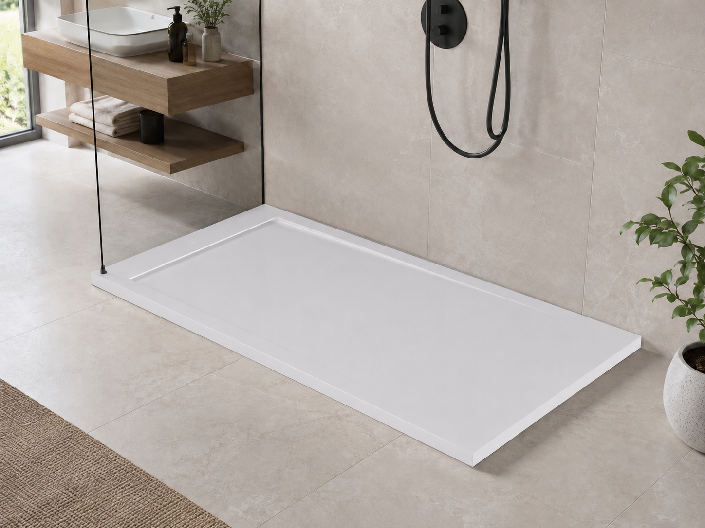 Plato de ducha Suit 120x80 cm blanco - 3