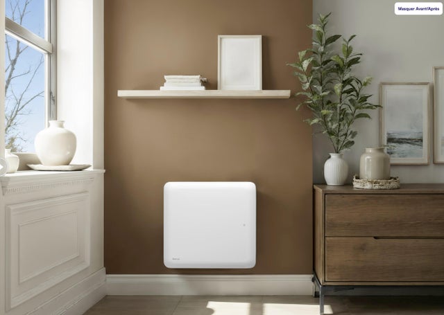 Radiateur électrique connecté à inertie sèche 1000 W AMAROC II- NOIROT
