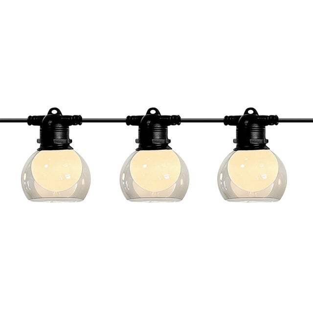 Ghirlanda luminosa Serena 10 luci cavo 3 mt nero IP44