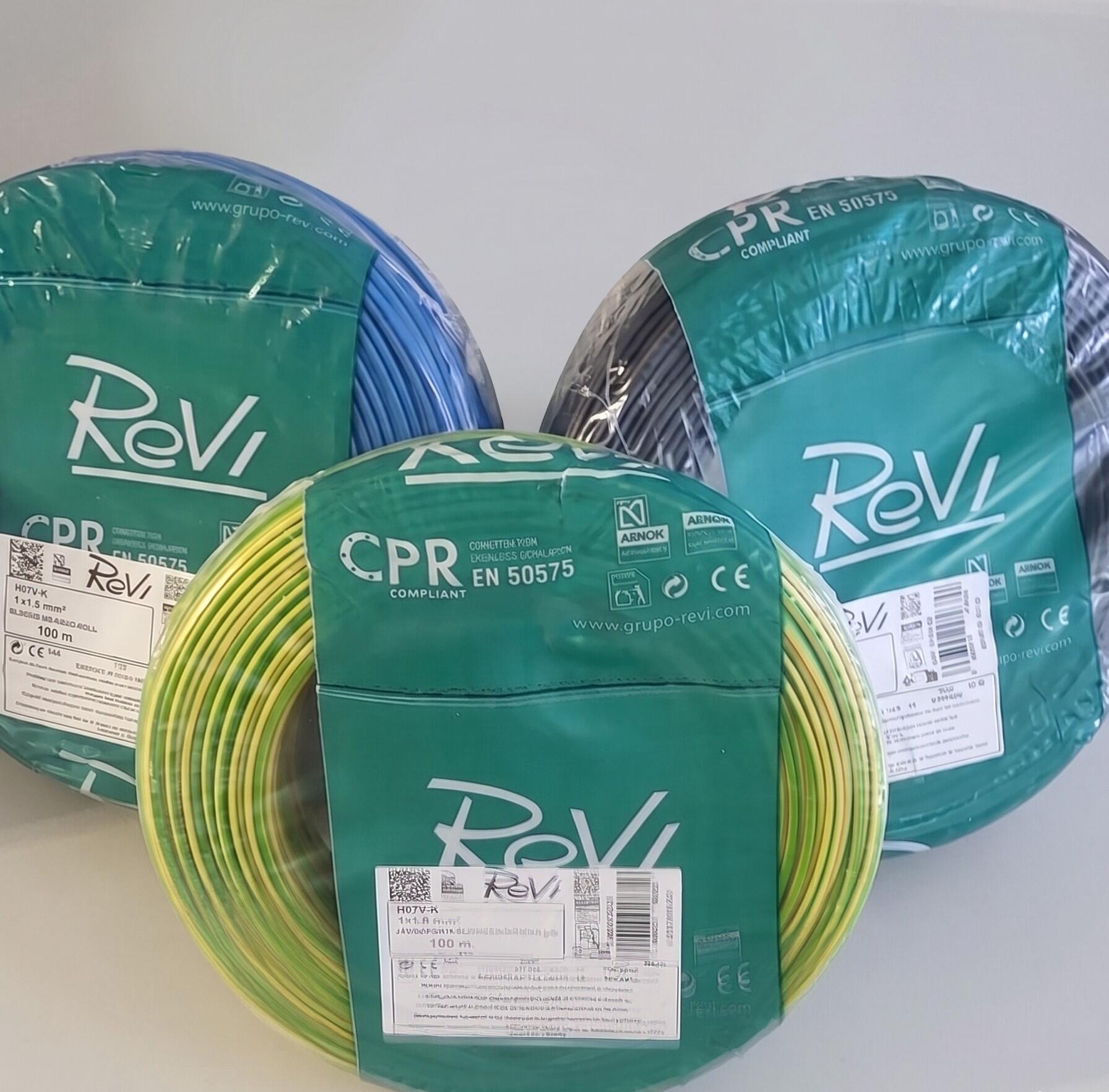 HILO PVC H07V-K 1.5MM2 NEGRO-AZUL-VERDE/AMARILLO PACK 3 ROLLOS DE 100M - 3