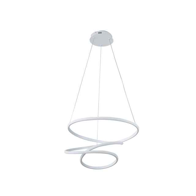 Lampa wisząca Jonas LED 5868 lm 32W barwa ciepła, neutralna, zimna szer. 54 cm biała Inspire