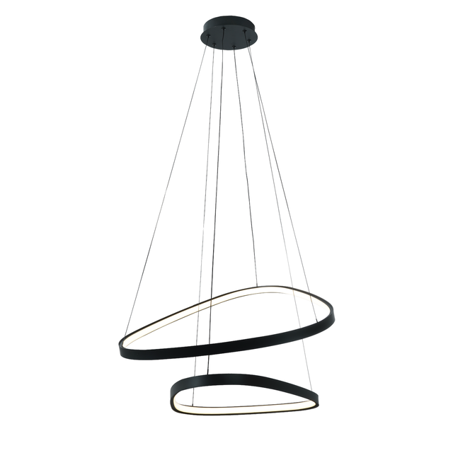 Sospensione LED Jagur nero L 73 cm 7326 lumen CCT INSPIRE