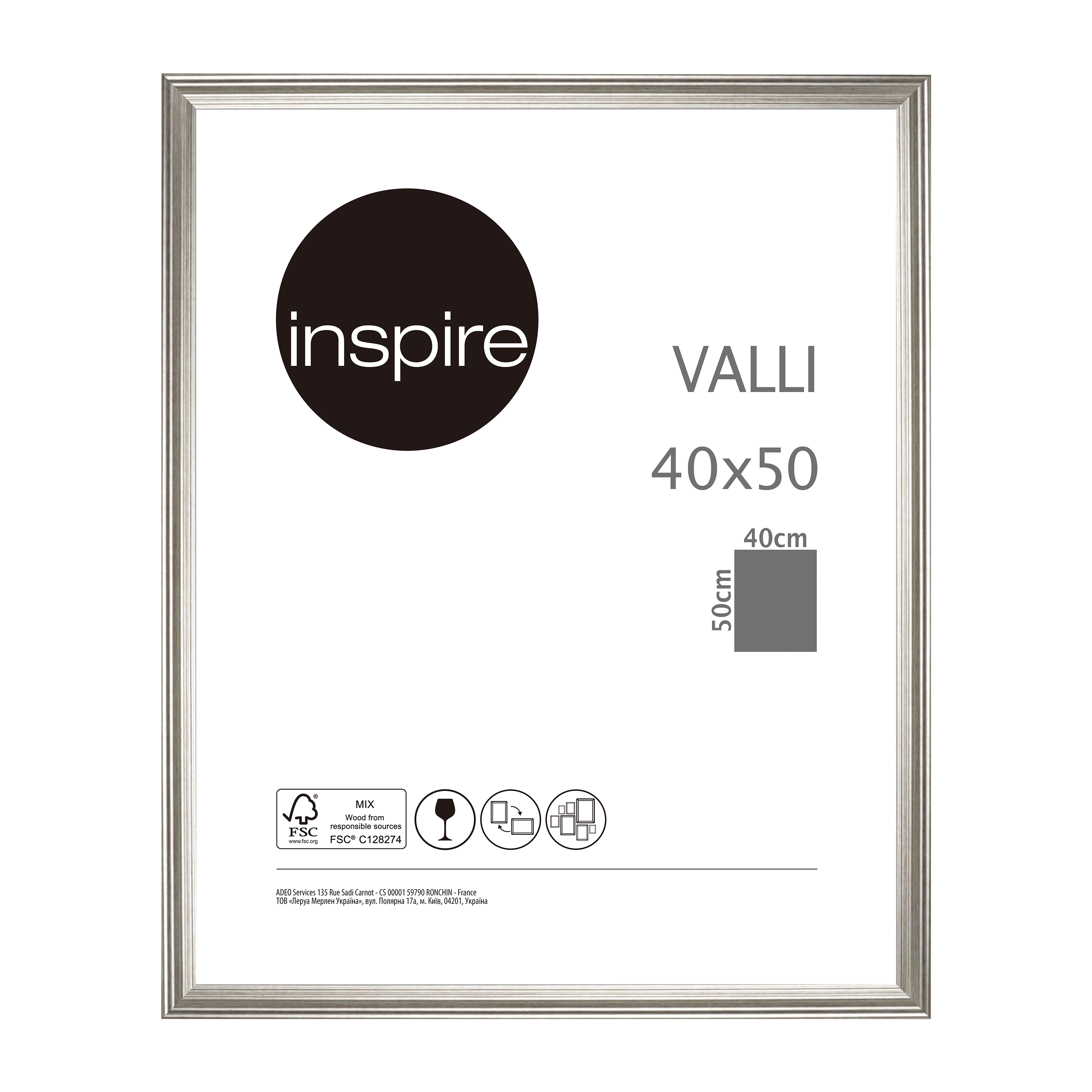 Marco valli silver plata inspire 50x40cm
