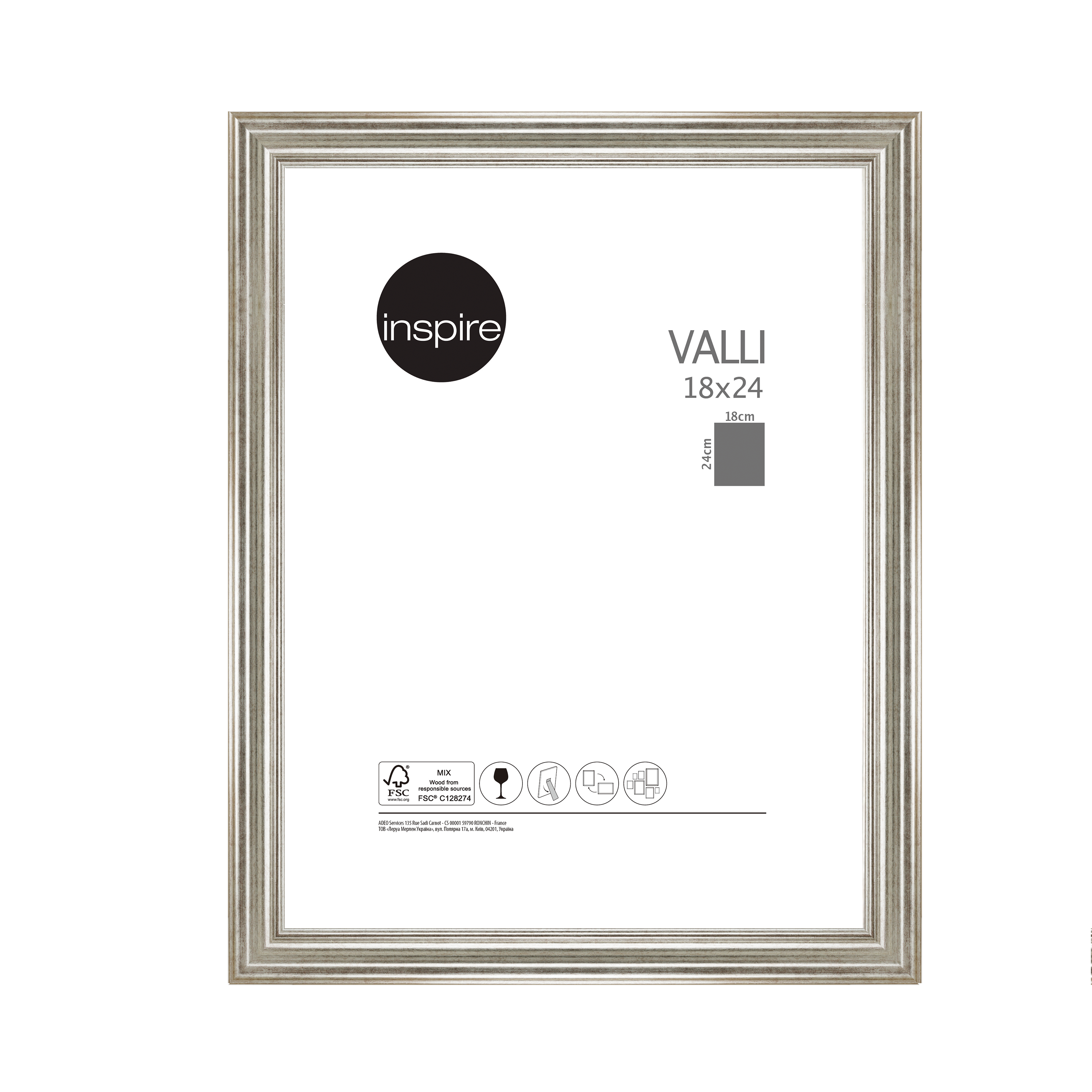 Marco valli silver plata inspire 24x18cm