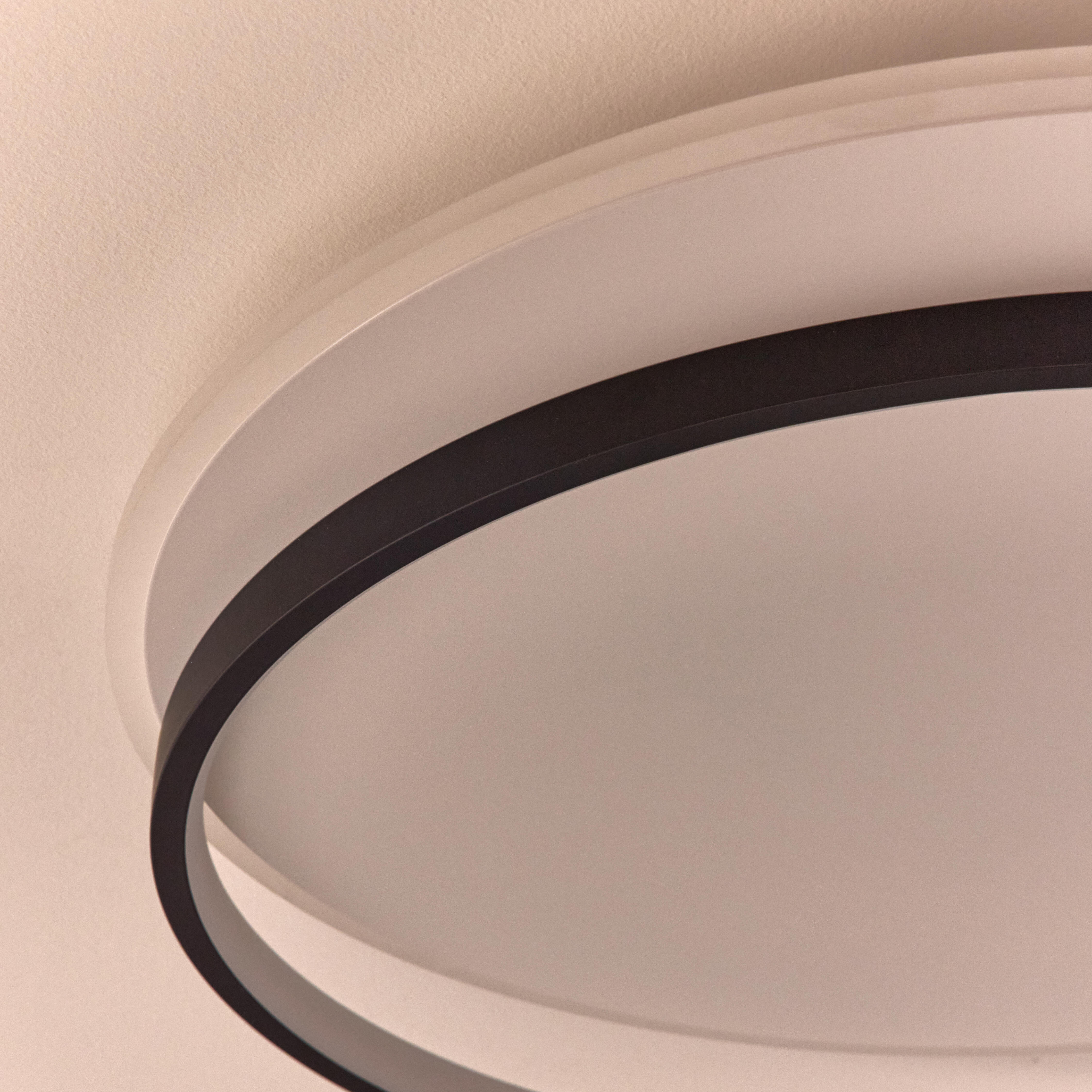 Plafon Tilia LED 5800 lm 32W barwa ciepła, neutralna, zimna 55 cm czarno-biały Inspire - 6