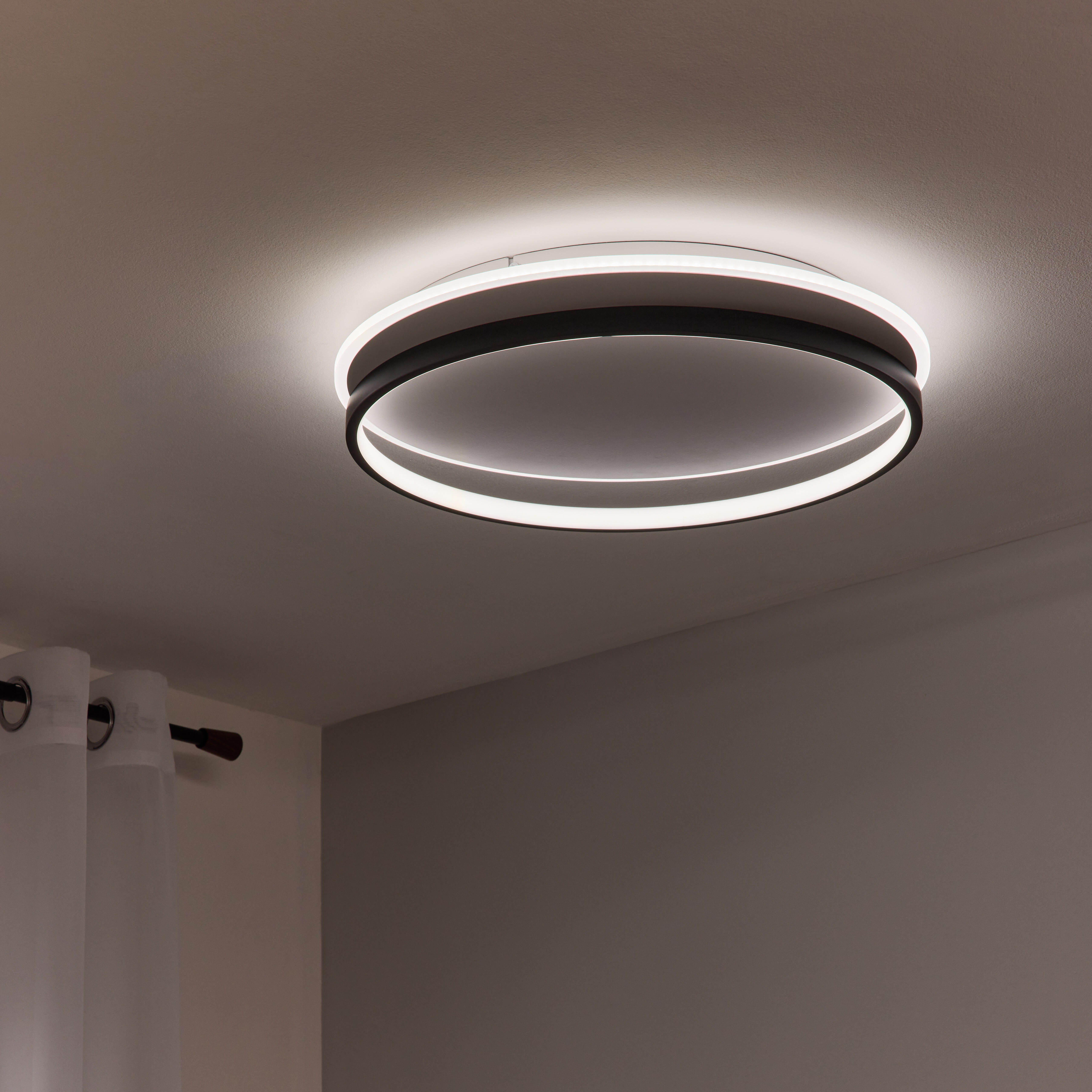Plafon Tilia LED 5800 lm 32W barwa ciepła, neutralna, zimna 55 cm czarno-biały Inspire - 5