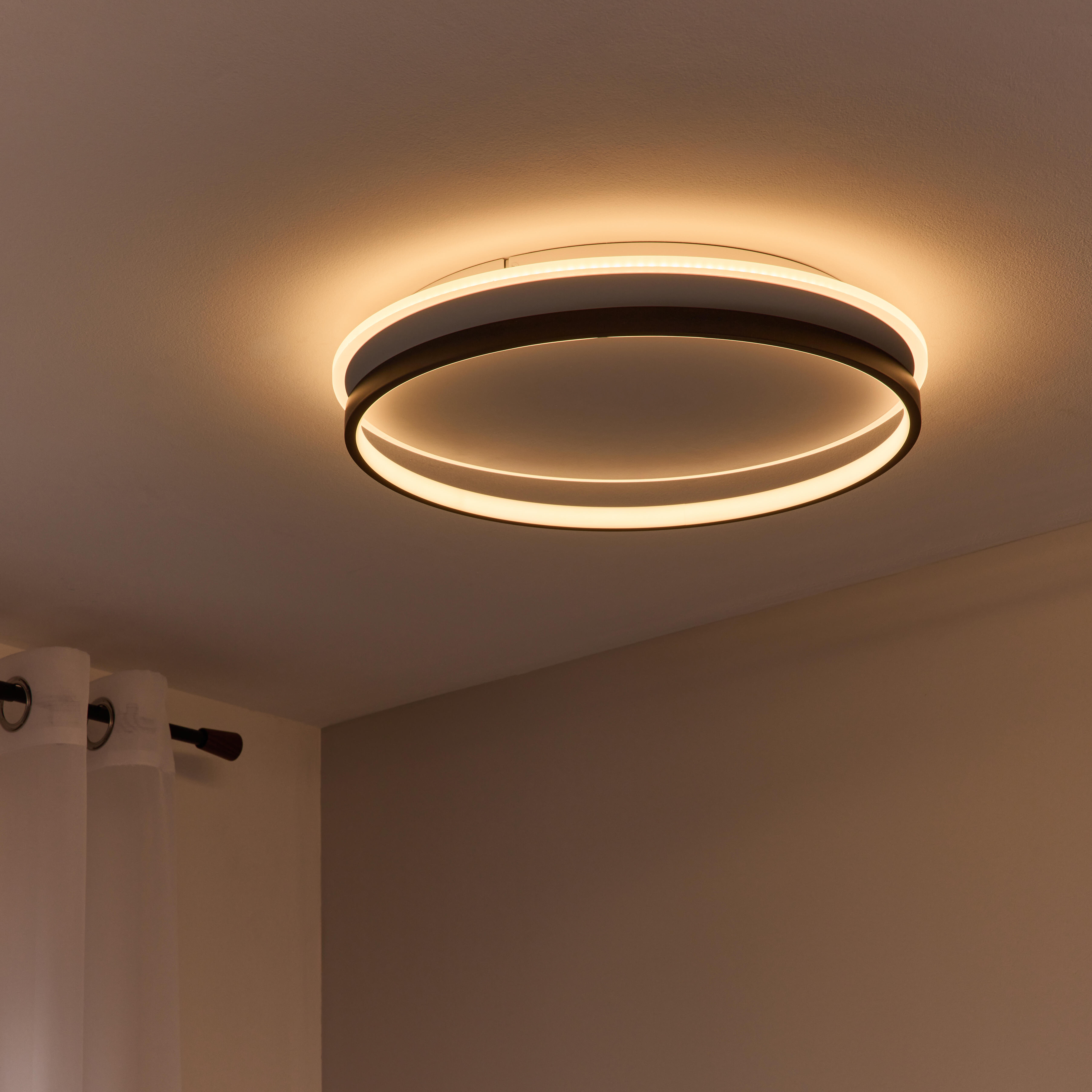 Plafon Tilia LED 5800 lm 32W barwa ciepła, neutralna, zimna 55 cm czarno-biały Inspire - 4