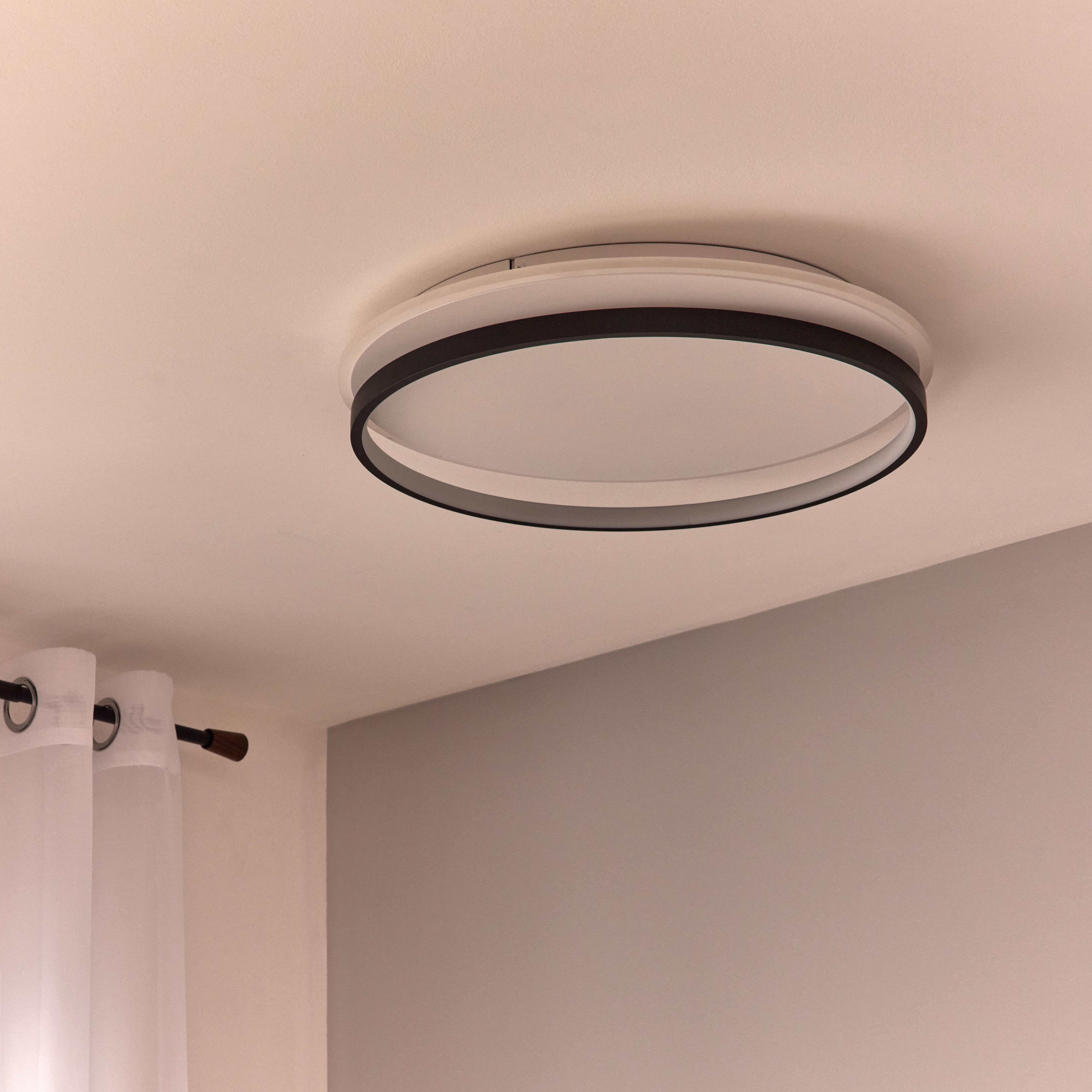 Plafon Tilia LED 5800 lm 32W barwa ciepła, neutralna, zimna 55 cm czarno-biały Inspire - 3