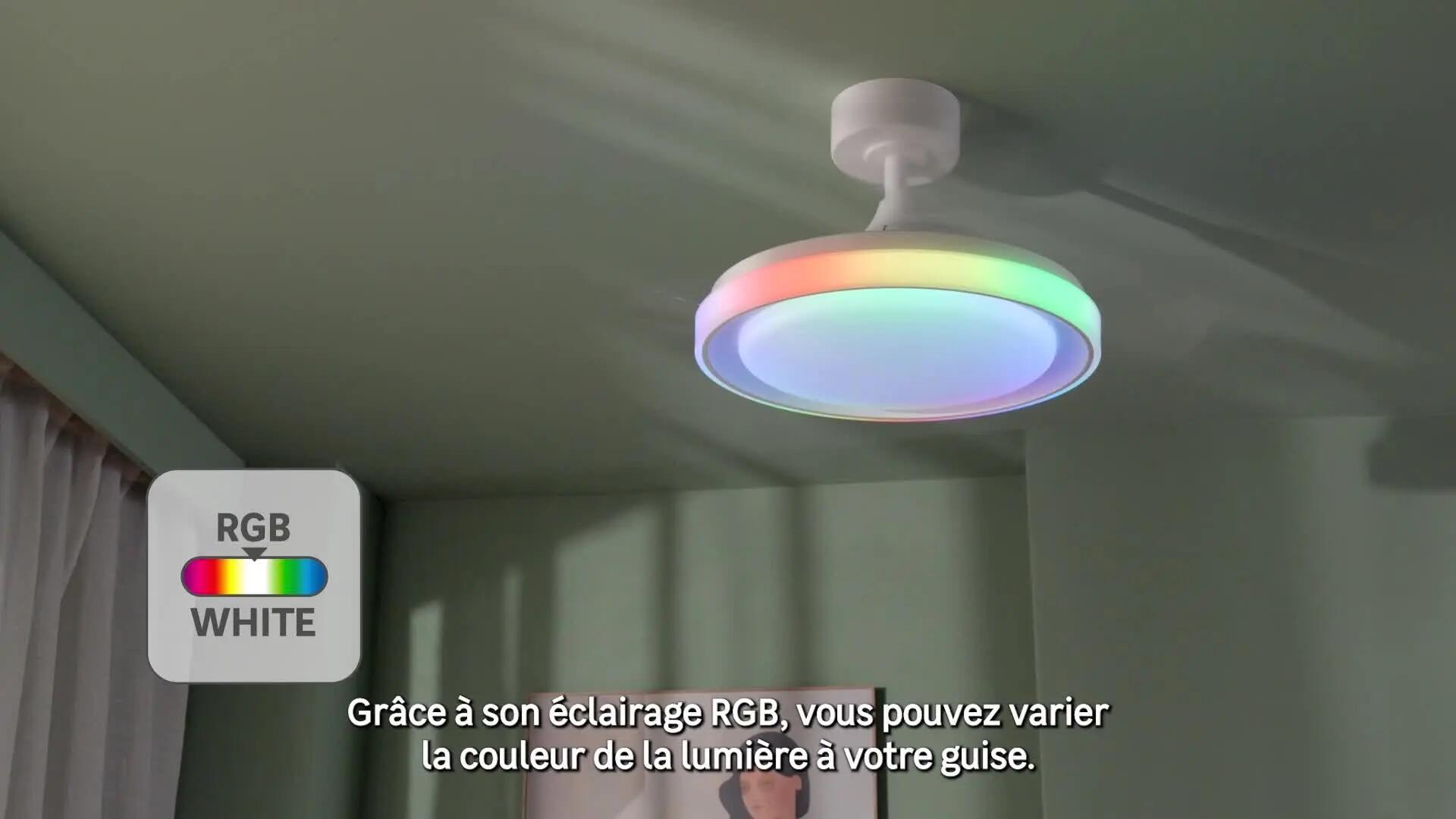 Ventilateur de plafond LED, Blossom S, 91 cm, INSPIRE, blanc - 4