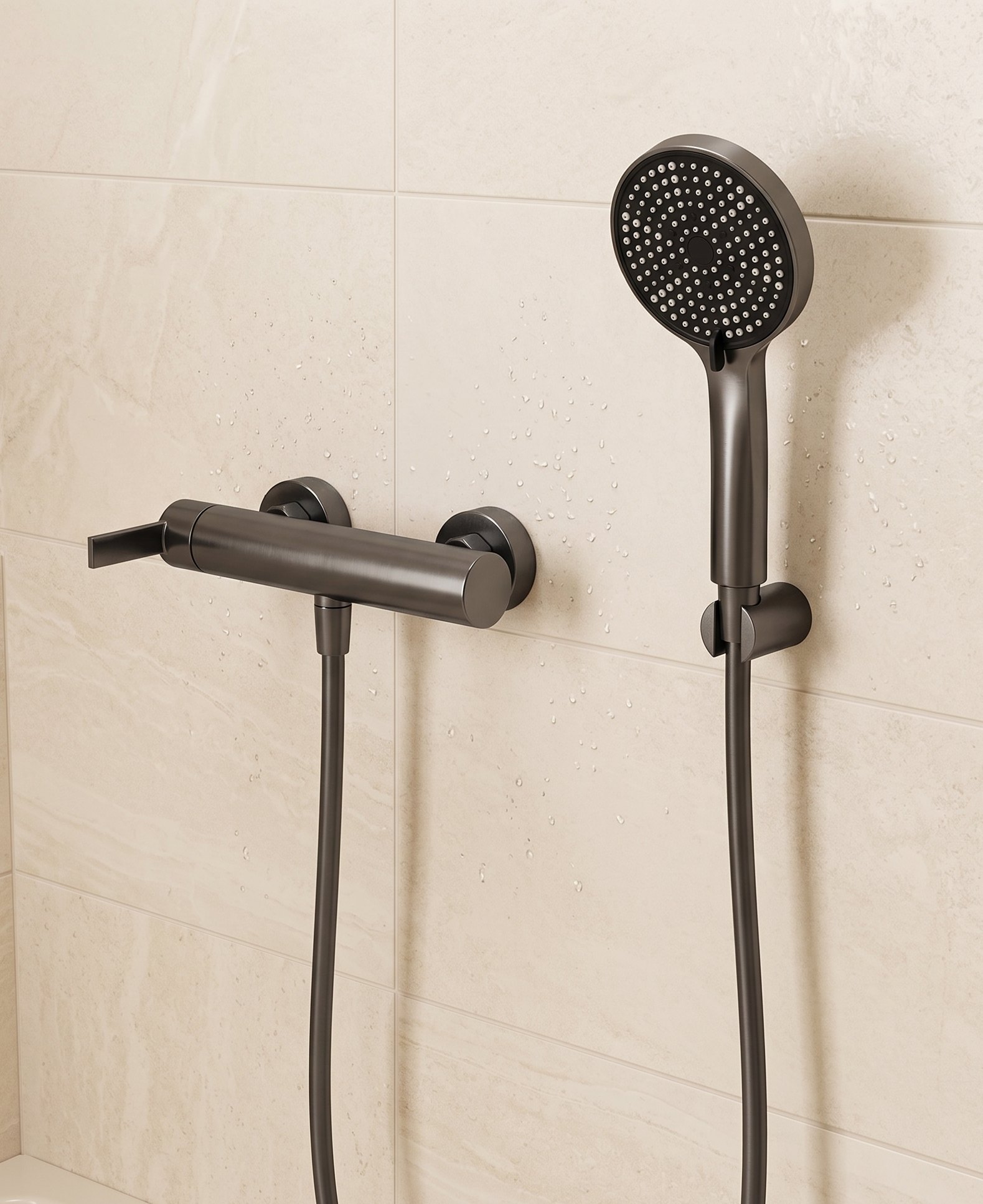 GRIFO DUCHA MONOMANDO RONDO PVD METAL GUN - 2