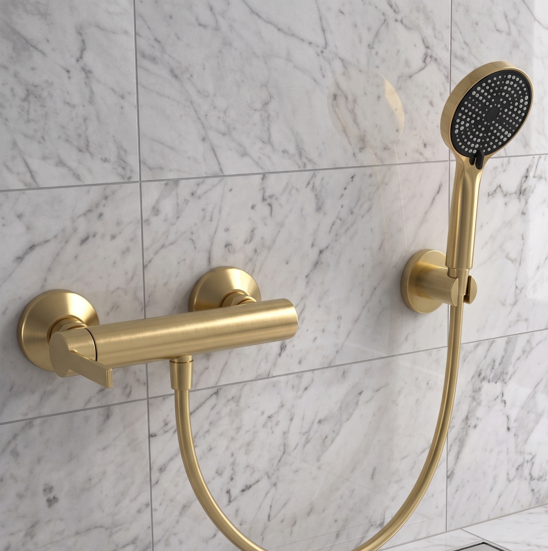 GRIFO DUCHA MONOMANDO RONDO PVD ORO CEPILLADO - 2