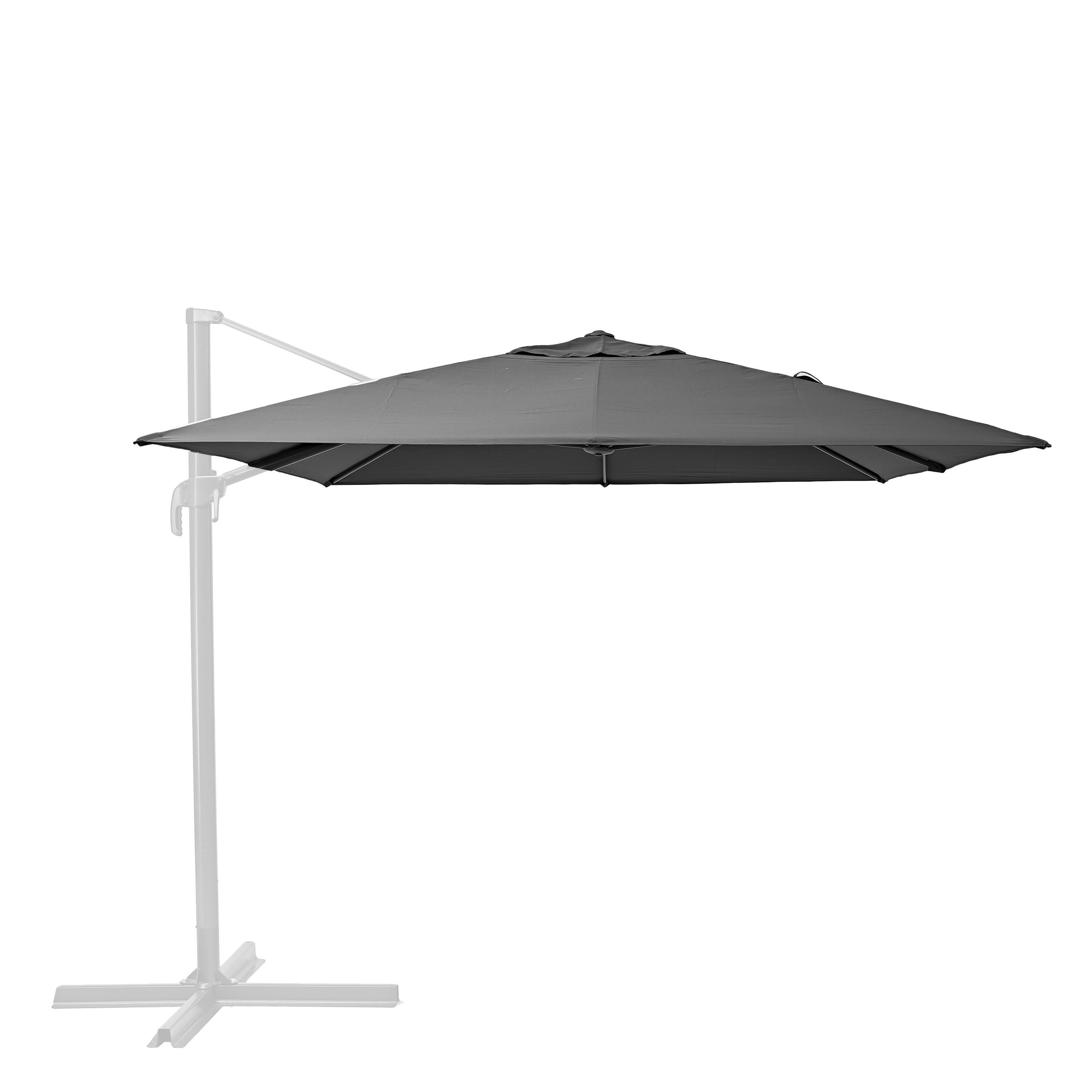 Toile de parasol déporté Aura gris anthracite, L.290 x l.390 cm - 3