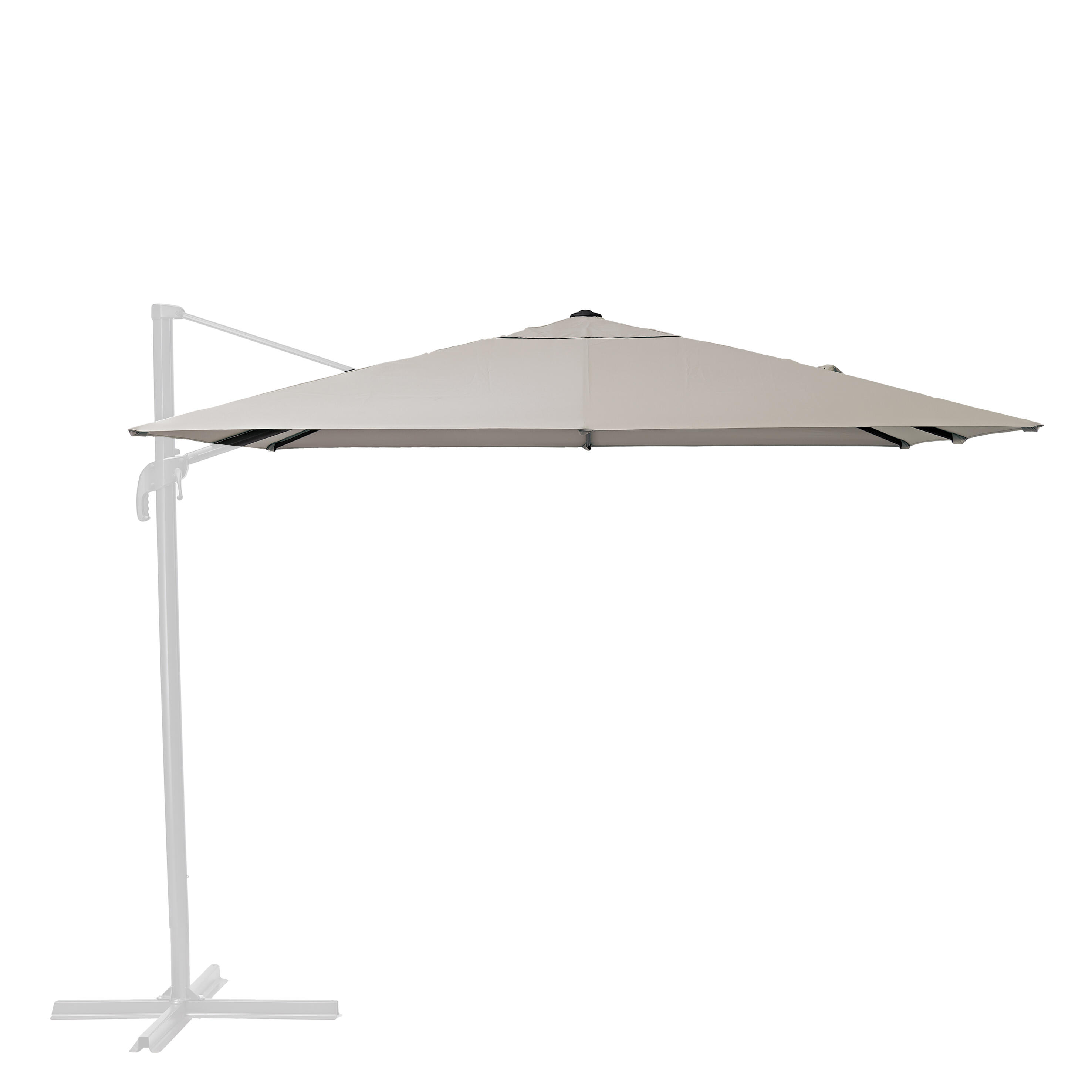 Repuesto toldo parasol excéntrico NATERIAL Sonora LED topo 286x286 cm - 3