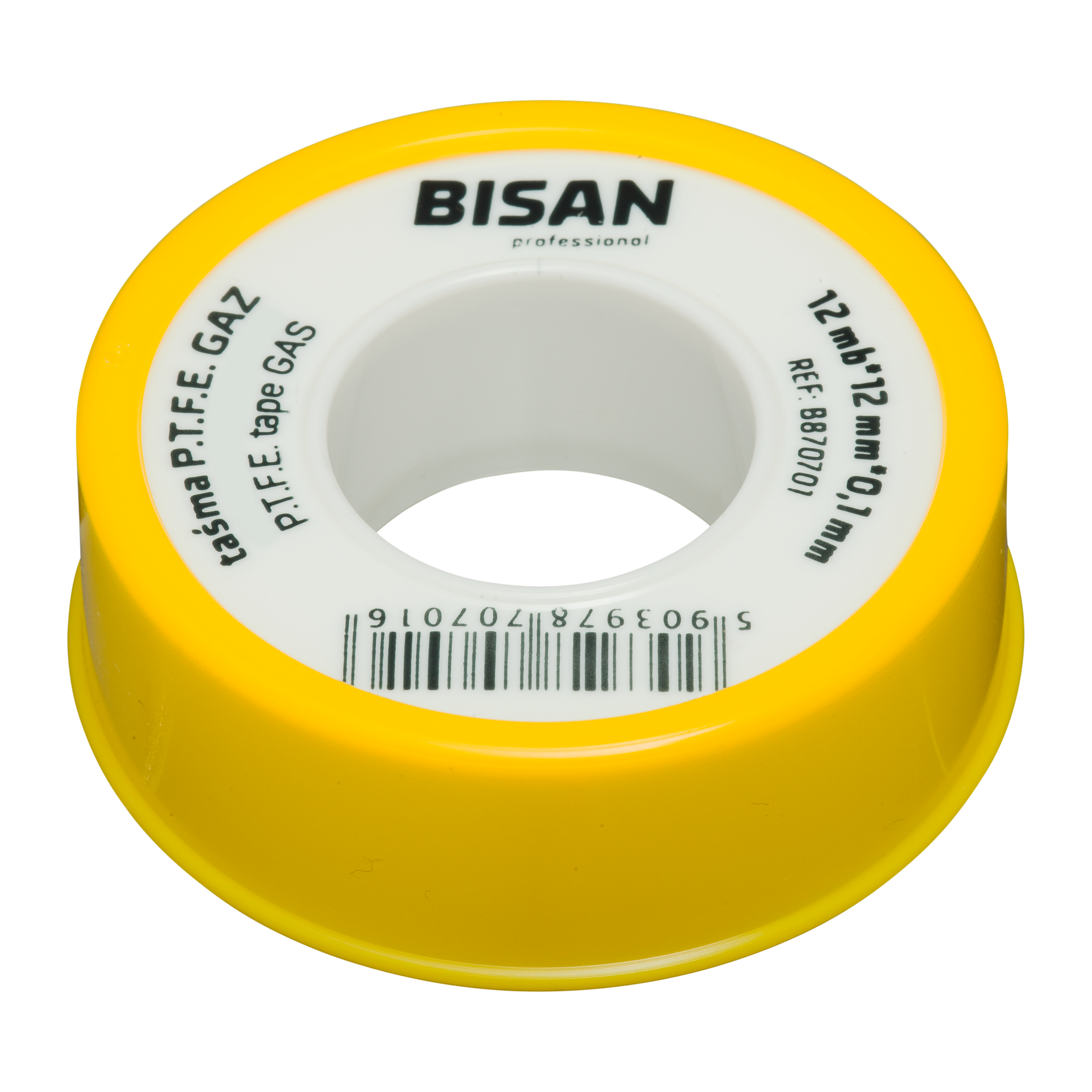 Taśma teflonowa do gazu/wody 12 mm/12 mb BISAN