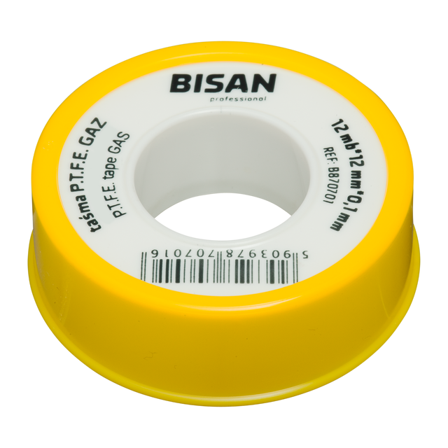 Taśma teflonowa do gazu/wody 12 mm/12 mb BISAN