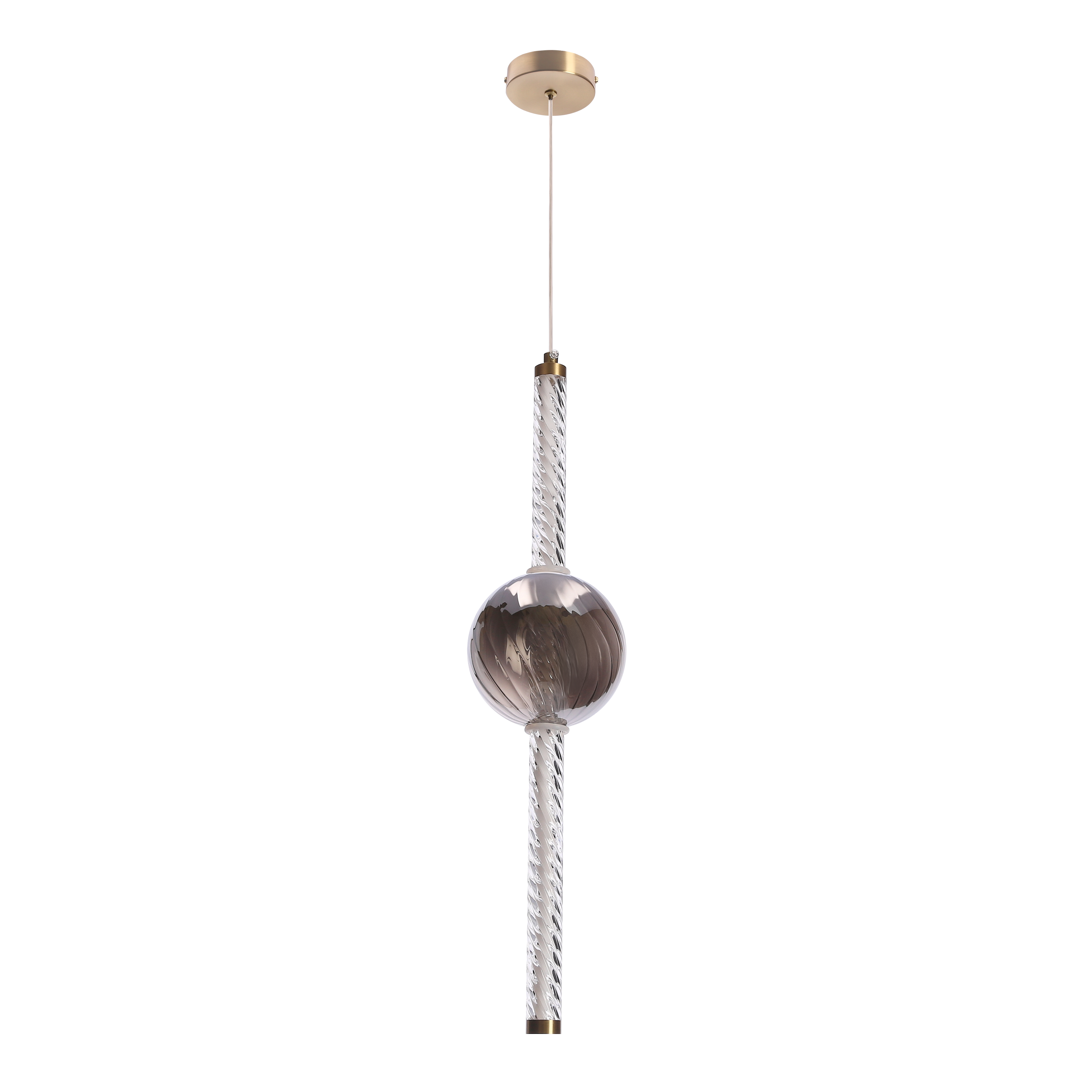 Lampa wisząca Kelly LED 850 lm 8W barwa ciepła złota klosz dymiony Candellux