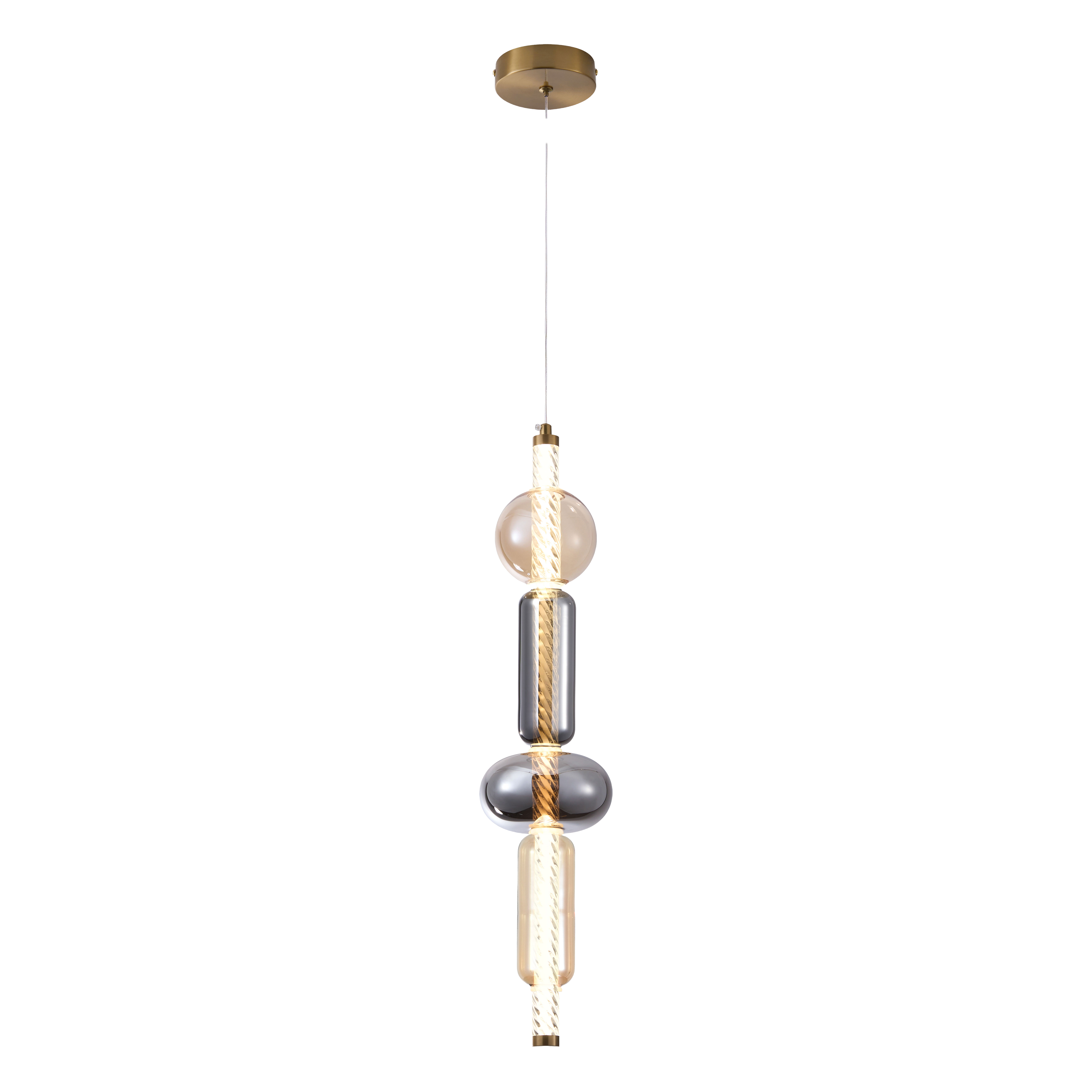 Lampa wisząca Kelly LED 666 lm 9.5W barwa ciepła bursztynowa dymiona Candellux