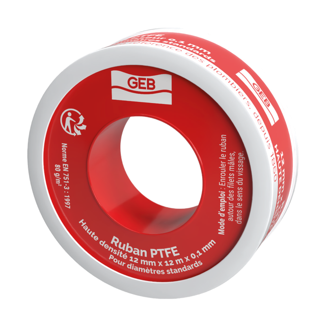 Taśma PTFE wysoka gęstość 12 mm 0,1 mm 12 mb GEB